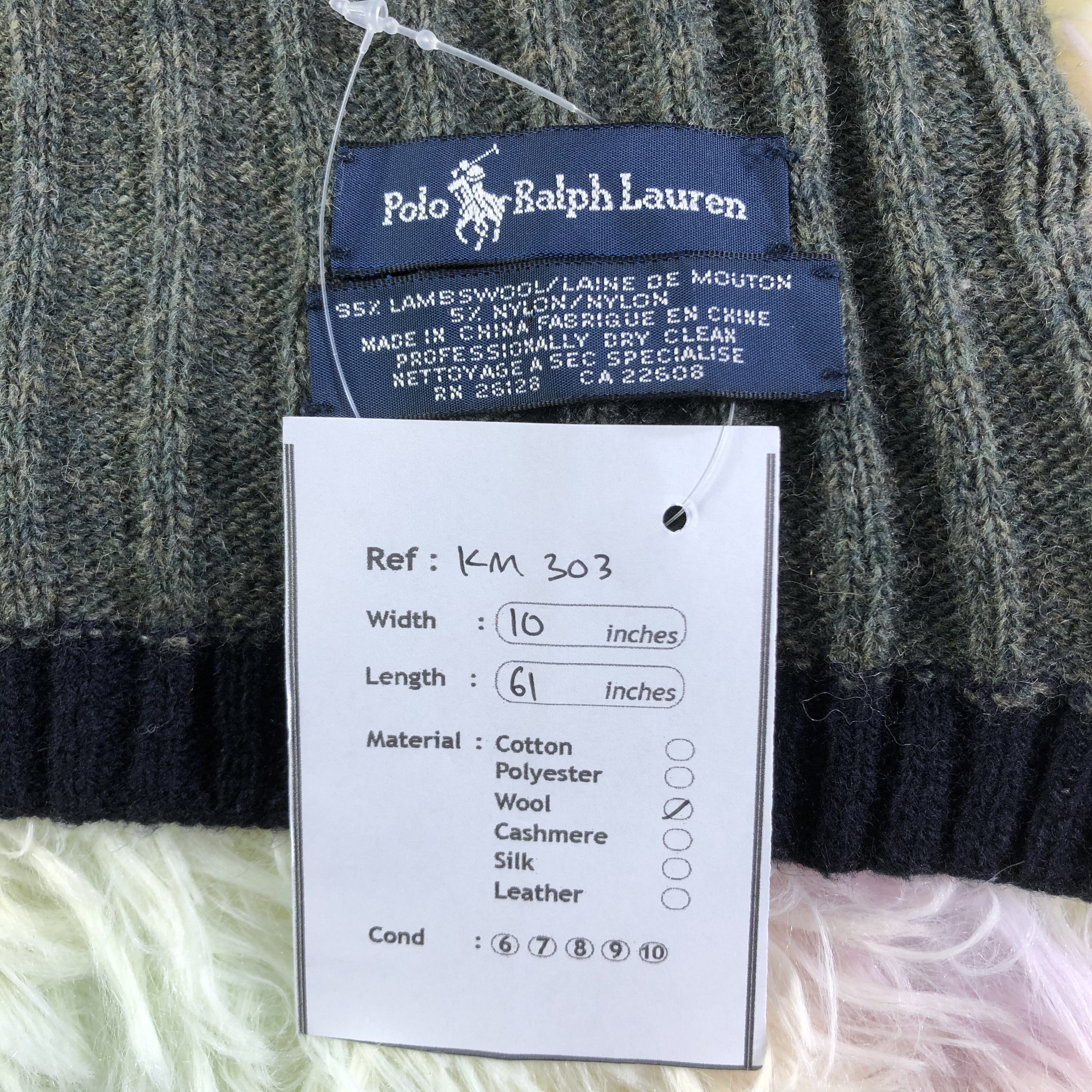 Polo Ralph Lauren × Vintage Polo Ralph Lauren Scarf / Muffler / Neckwear - KM303 Size ONE SIZE - 6 Thumbnail