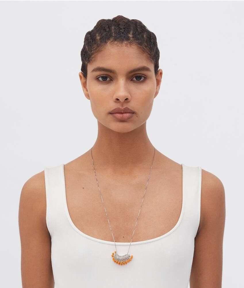 Bottega Veneta o1bcso1str0725 Size: OS / Trap Necklace in Silver Size ONE SIZE - 3 Thumbnail