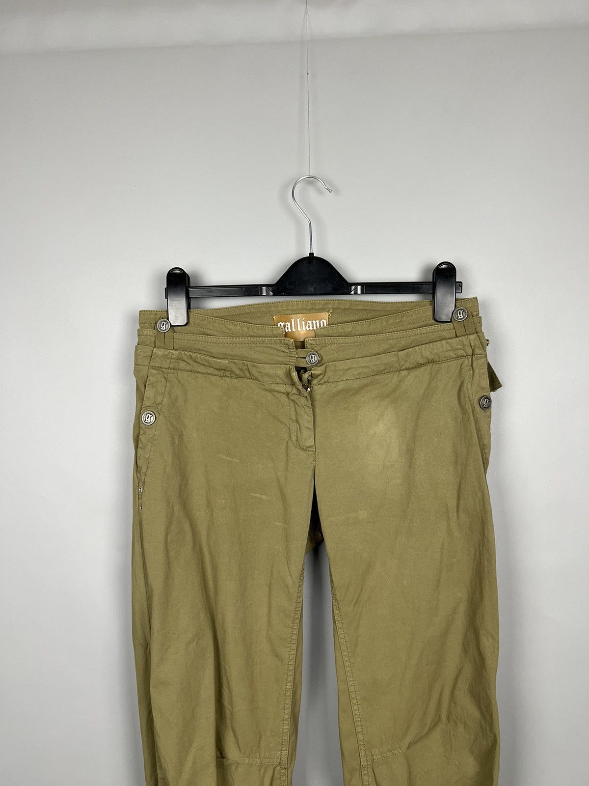 John Galliano Vintage John Galliano Cargo Khaki Pants Size 30" / US 8 / IT 44 - 13 Thumbnail