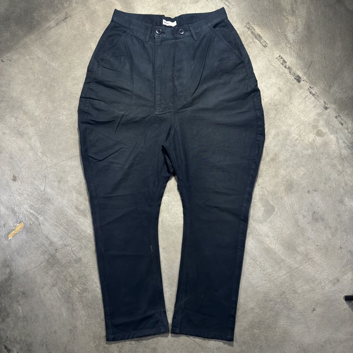 image of Ne-Net By Issey Miyake Drop Crotch Baloon Trouser Pants in Black, Women's (Size 24)