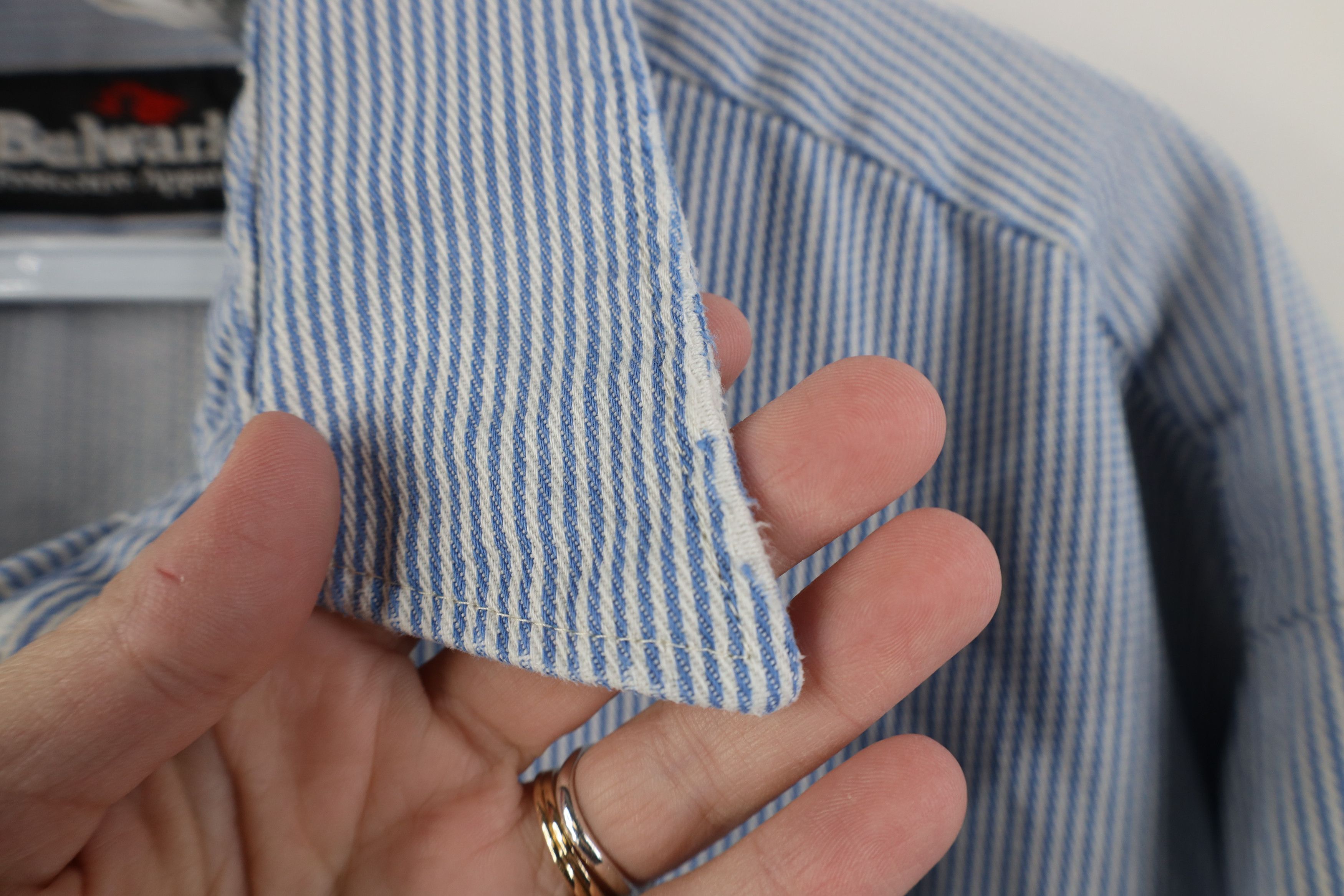 Vintage Bulwark FR Resistant Hickory Striped Button Shirt Workwear Size US L / EU 52-54 / 3 - 10 Thumbnail