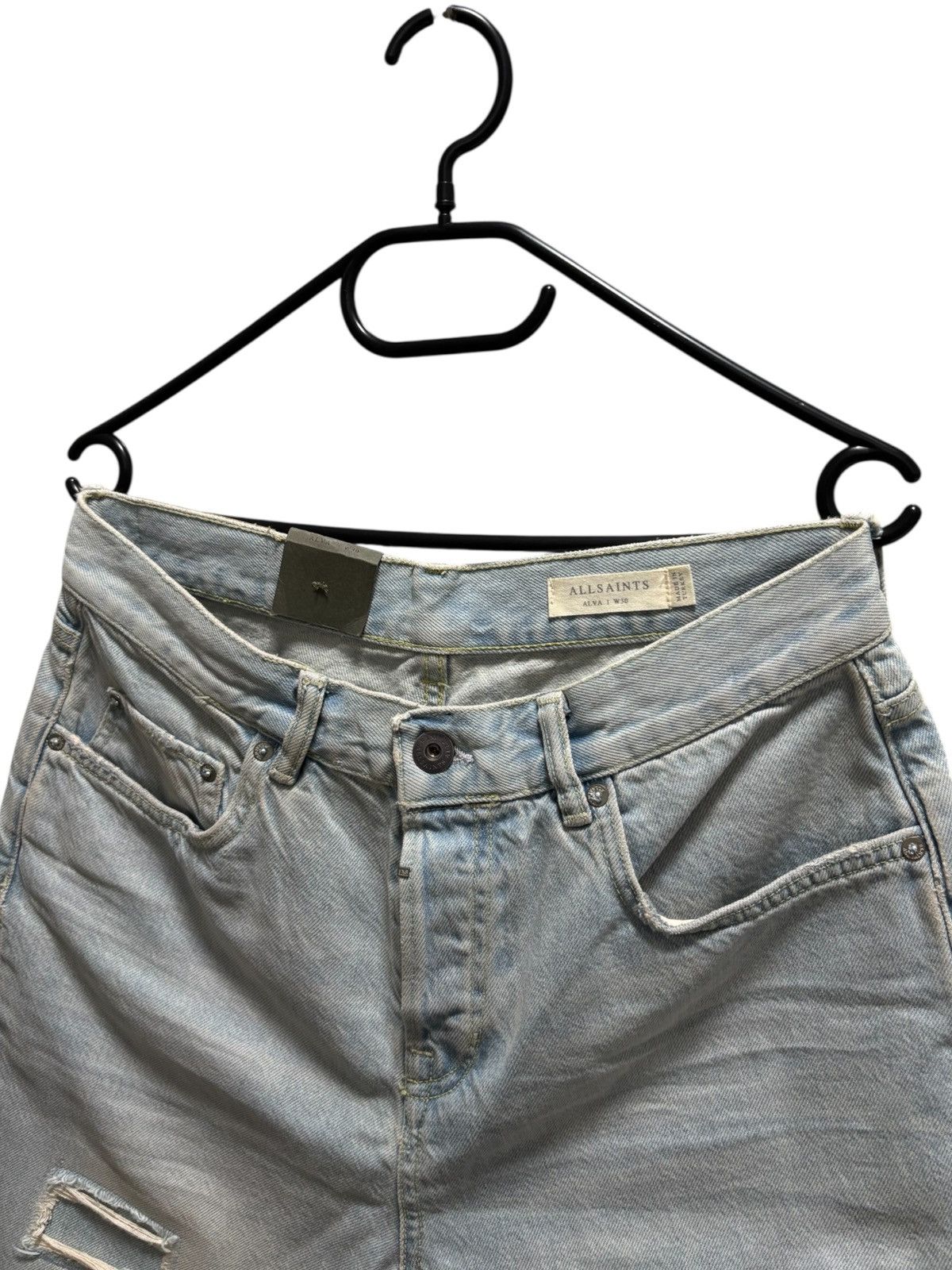 Allsaints NEW! Allsaints Shorts Denim Distressed Y2K Punk Size US 30 / EU 46 - 2 Thumbnail