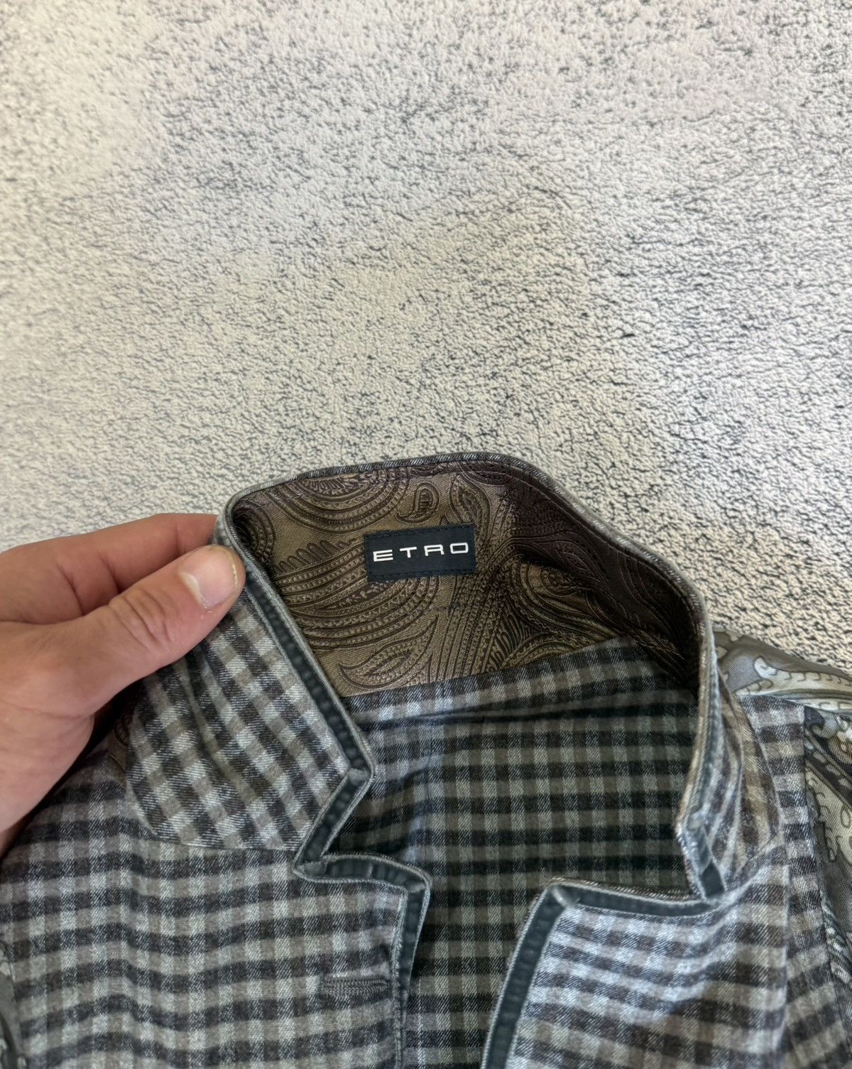 Etro ETRO Blazer 50IT40US Check Jacket Cotton Silk Paisley Lining Size 40R - 15 Thumbnail