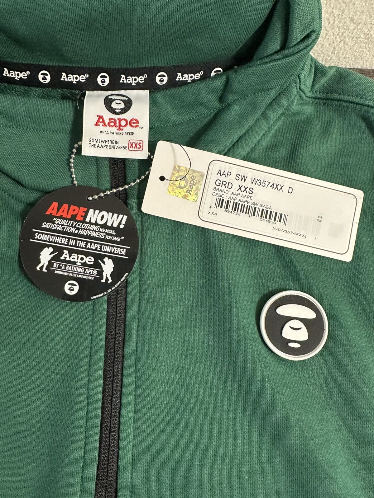 Aape × Bape AAPE by A Bathing Ape 1/4 Zip Sweatshirt. New & Authentic Size US XXS / EU 40 - 4 Thumbnail