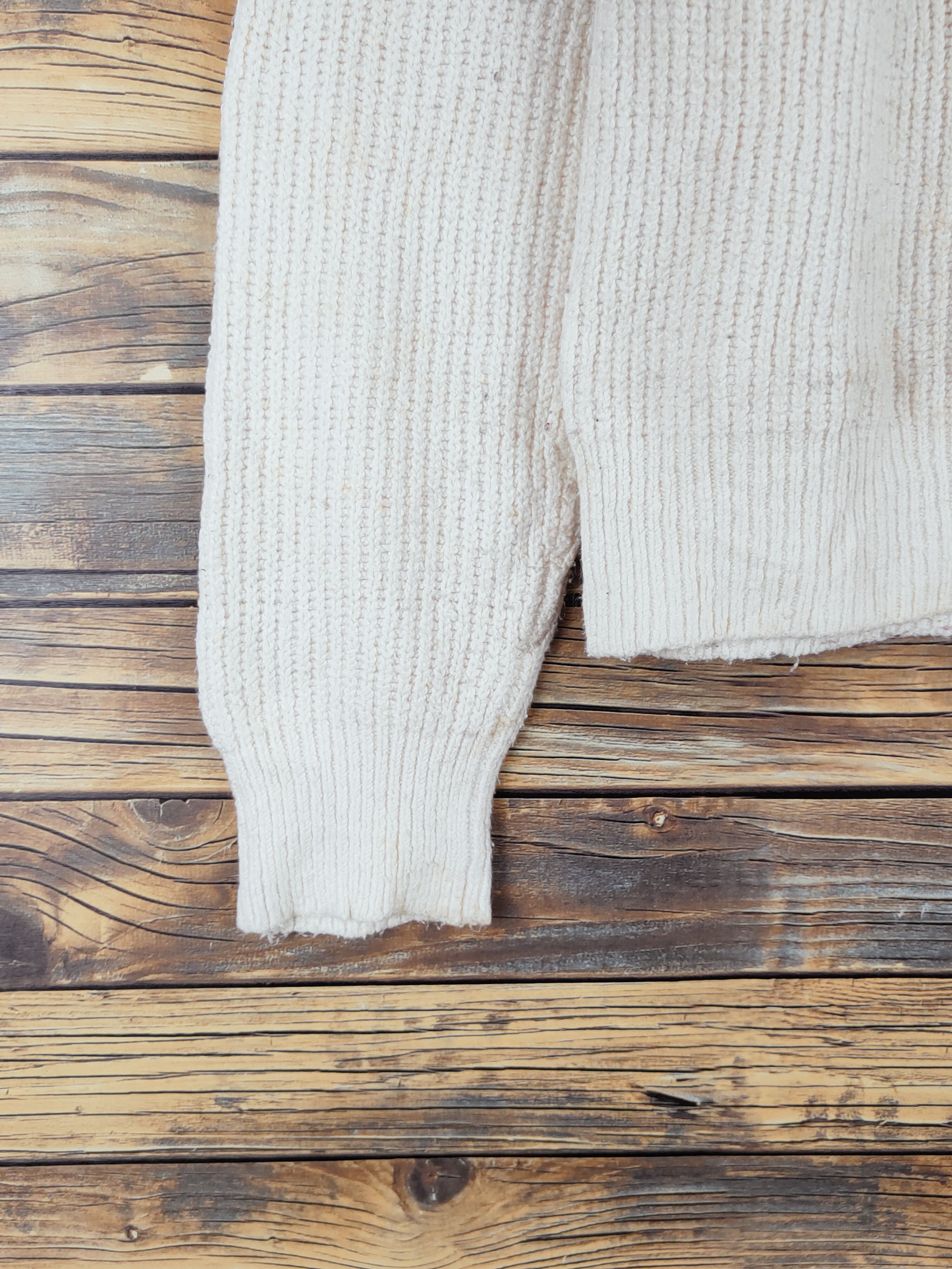 Aran Isles Knitwear × Japanese Brand × Vintage Afternoontea Cream Knitwear Sweatshirts #W987 Size M / US 6-8 / IT 42-44 - 4 Thumbnail