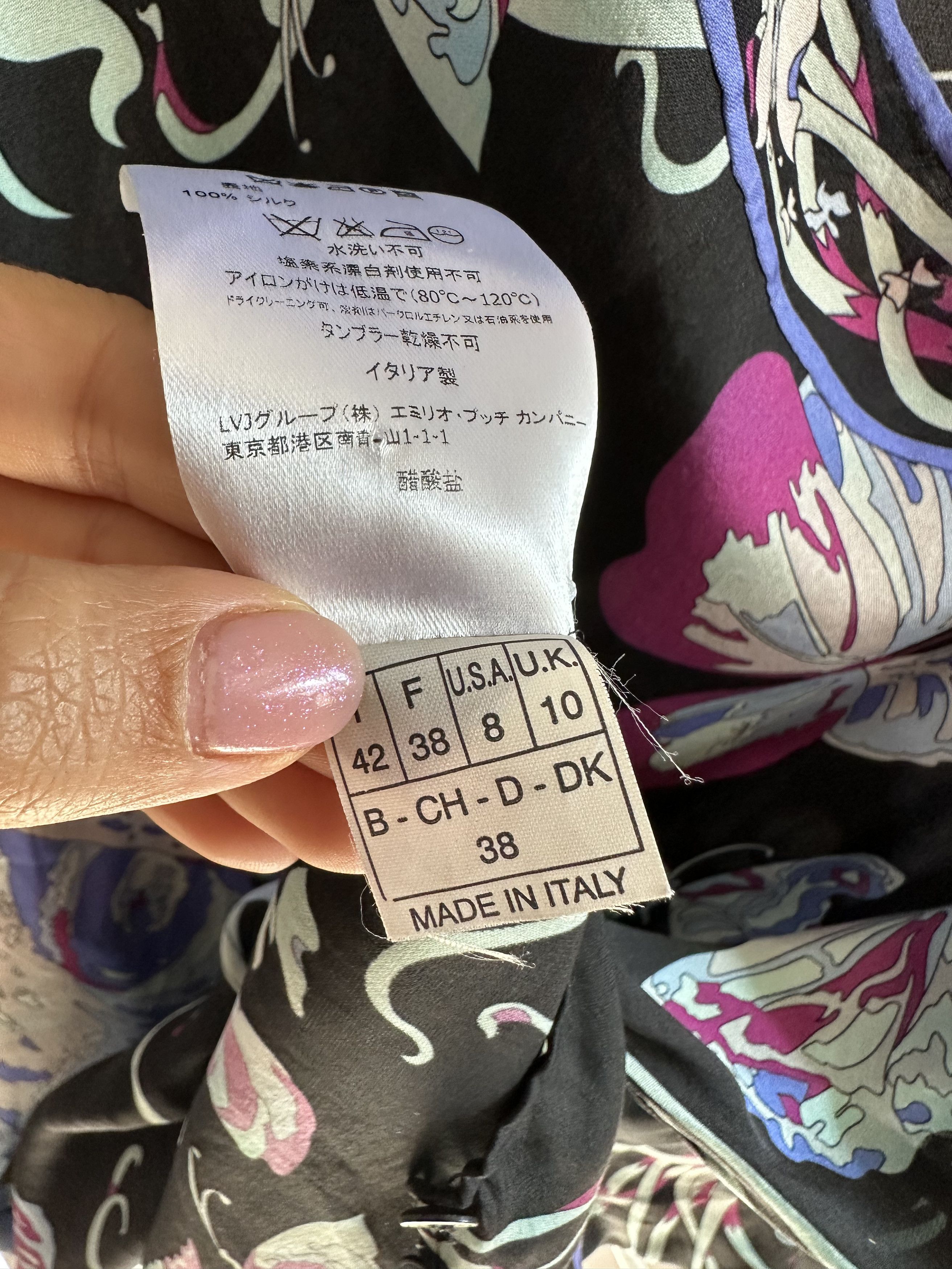Emilio Pucci × Vintage Emilio Pucci silk butterfly print Size XS / US 0-2 / IT 36-38 - 6 Thumbnail