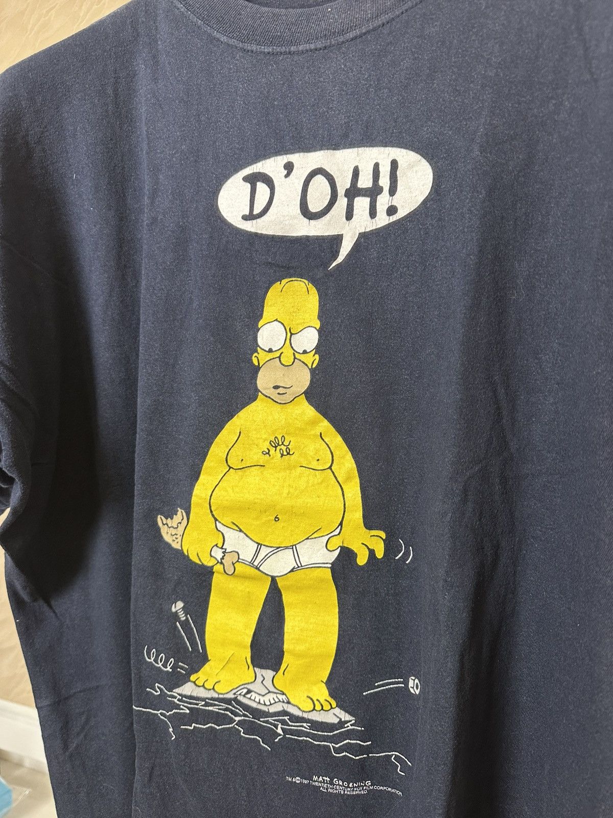 The Simpsons 🔥 1997 The Simpsons Homer Bart Cartoon USA Movie TV Shirt Size US XL / EU 56 / 4 - 3 Thumbnail
