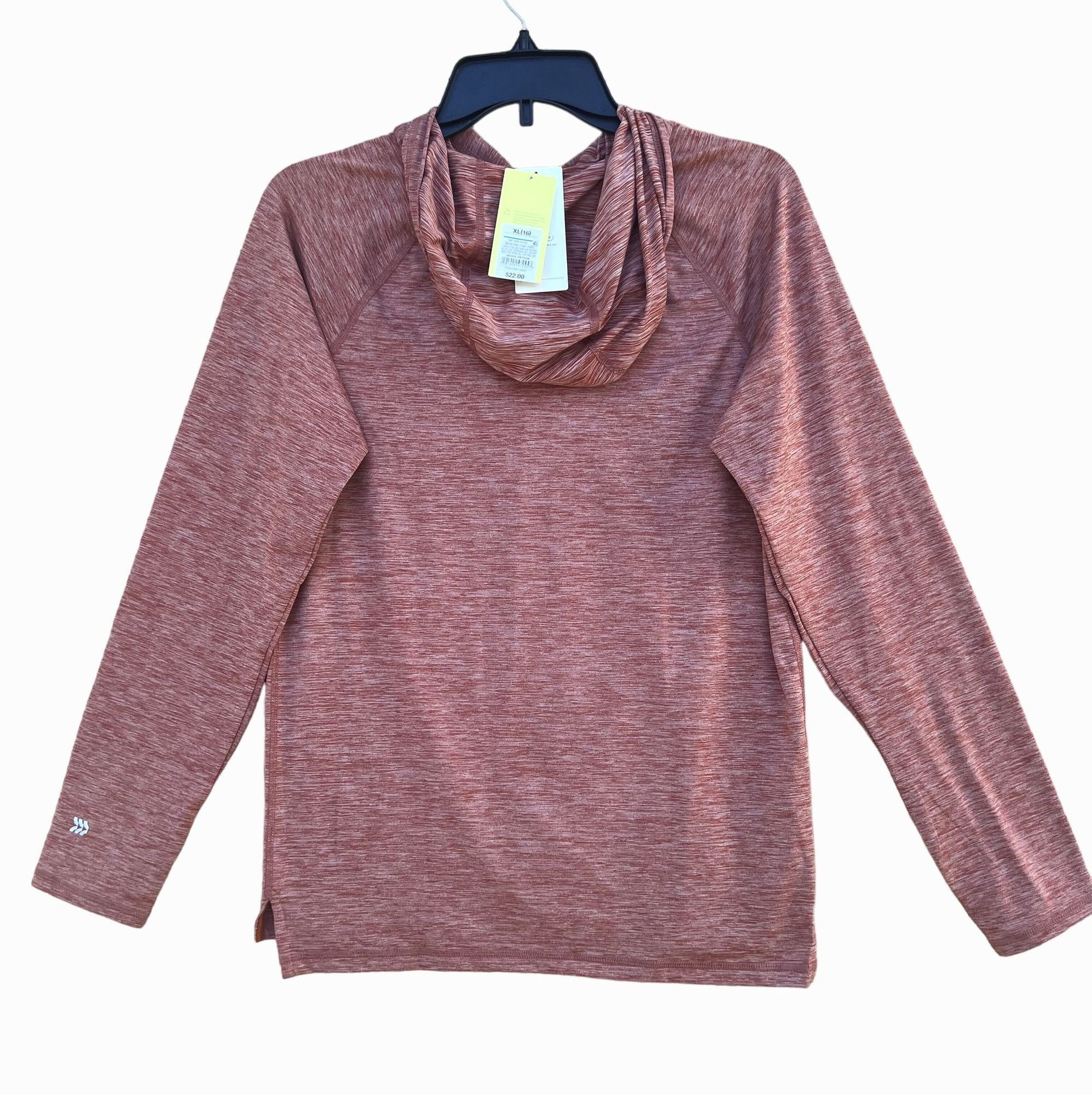 Other All In Motion- Women's Long Sleeve Hooded Blouse - Red Clay Size XL / US 12-14 / IT 48-50 - 3 Thumbnail