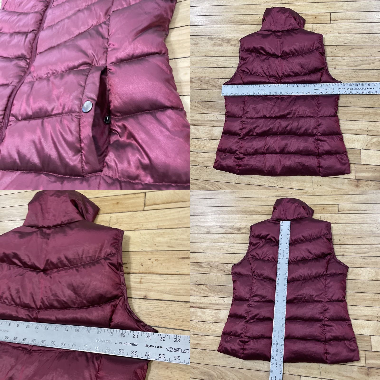 Liz Claiborne LIZ CLAIBORNE SPORT Down Puffer Vest Womens L Red Zip Snap Pockets Lightweight Casual Outdoor Holiday Runtime: Down Size L / US 10 / IT 46 - 8 Thumbnail