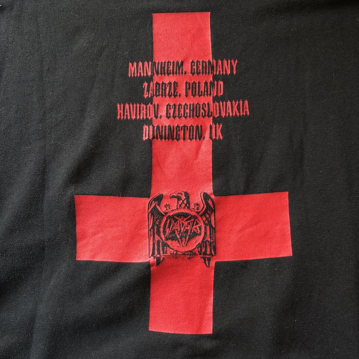 Slayer Slayer 1992 European tour very rare vintage crewneck Size US XL / EU 56 / 4 - 6 Thumbnail
