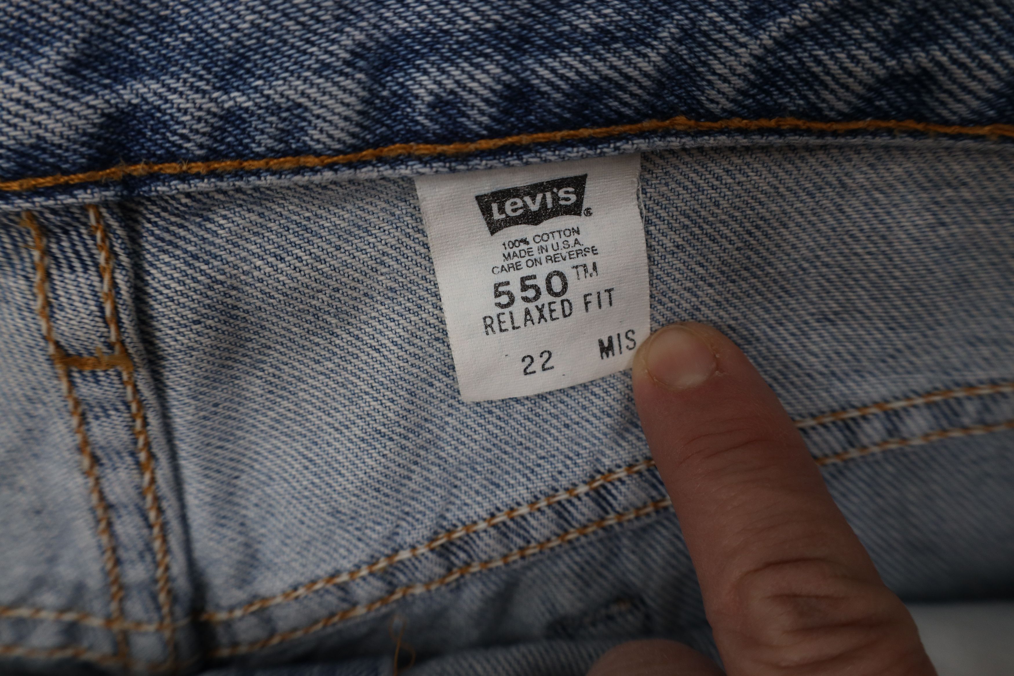 Levi's Vintage Y2K 2001 Levis 550 Fit Denim Jean Shorts Jorts USA Size 22" - 8 Thumbnail