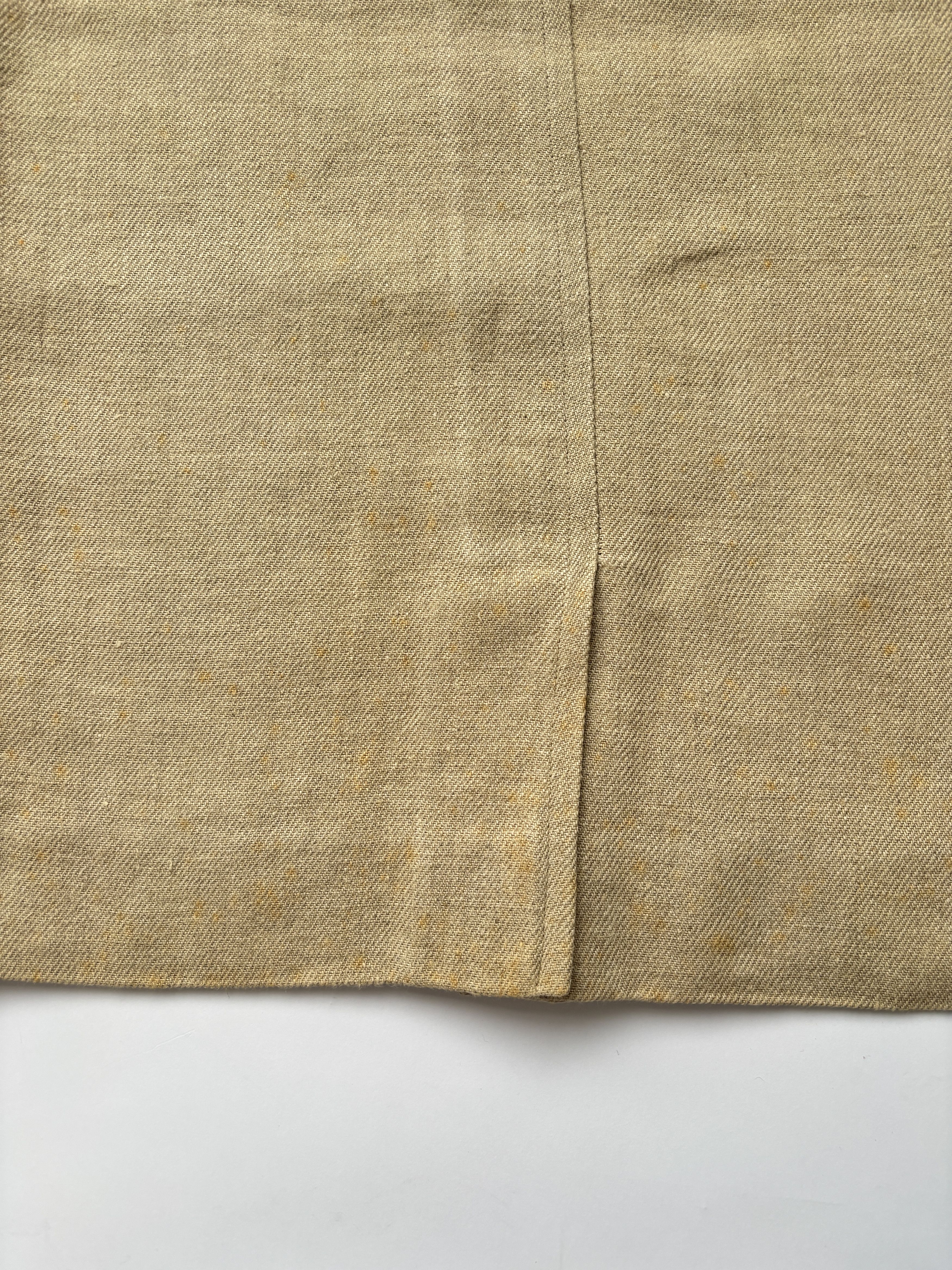 Hermes ⚡️QUICK SALE⚡️Hermes by Margiela Beige Linen Skirt Size 28" / US 6 / IT 42 - 13 Thumbnail