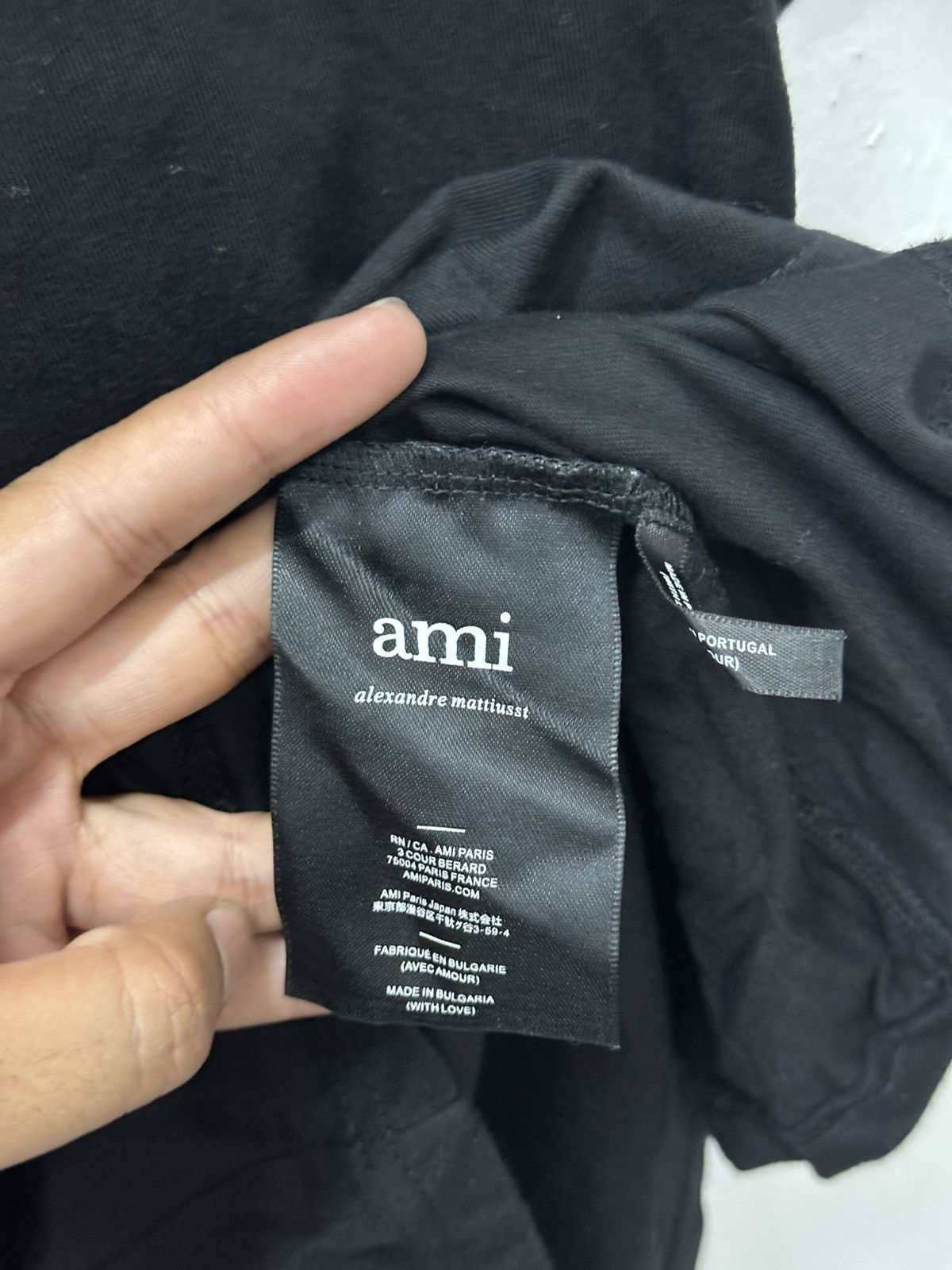 AMI AMI PARIS Alexandre Black Red Heart T-shirt Large Unisex Size US L / EU 52-54 / 3 - 8 Thumbnail