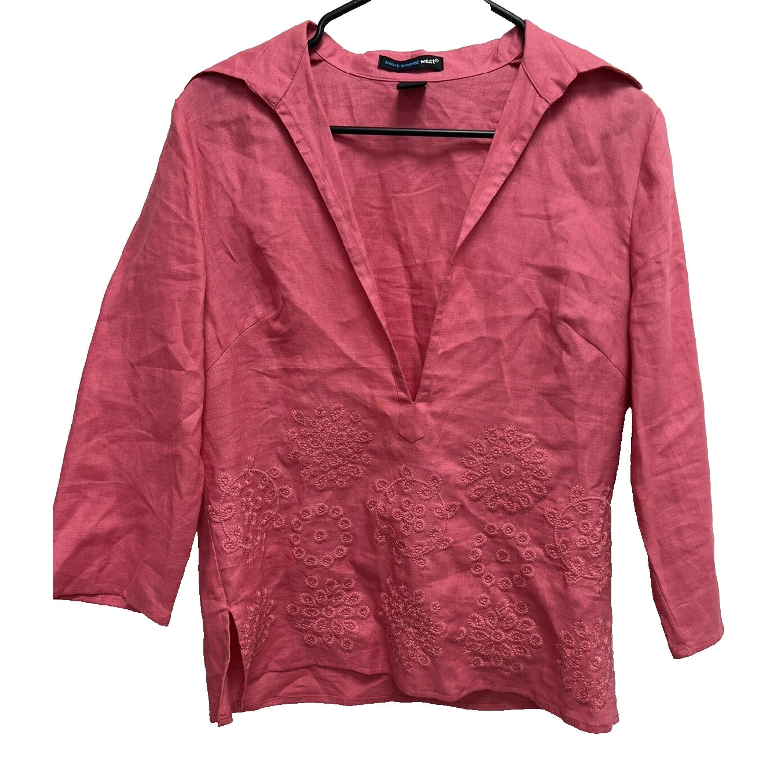 & Other Stories Saint Tropez West Linen Blouse Top Embellished S A001435 Size S / US 4 / IT 40 - 1 Thumbnail