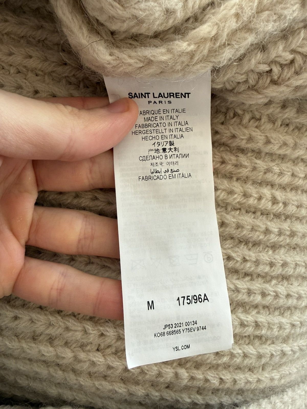 Saint Laurent Paris FW21 Saint Laurent Baja Hooded Cardigan Jacquard Size US M / EU 48-50 / 2 - 10 Thumbnail