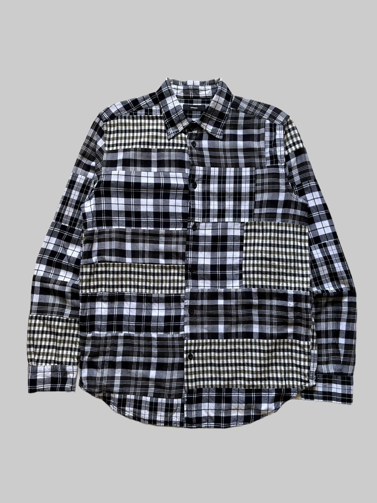 Diesel Diesel Archive Reconstructed Multi-Plaid Patchwork Shirt Size US M / EU 48-50 / 2 - 1 Thumbnail