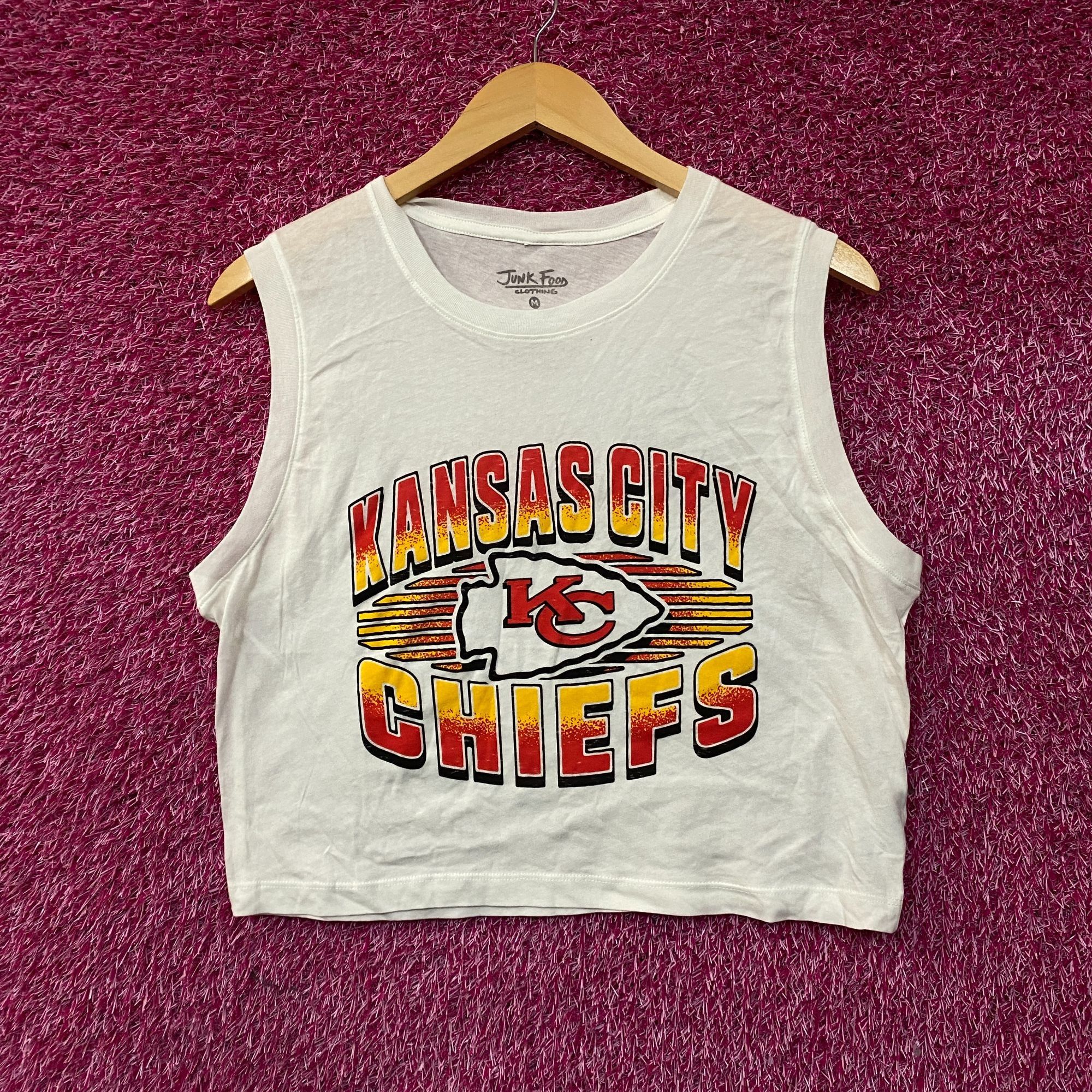 Junk Food Junk Food NFL Kansas City Chiefs Sleeveless Cropped T-Shirt Size M / US 6-8 / IT 42-44 - 1 Thumbnail
