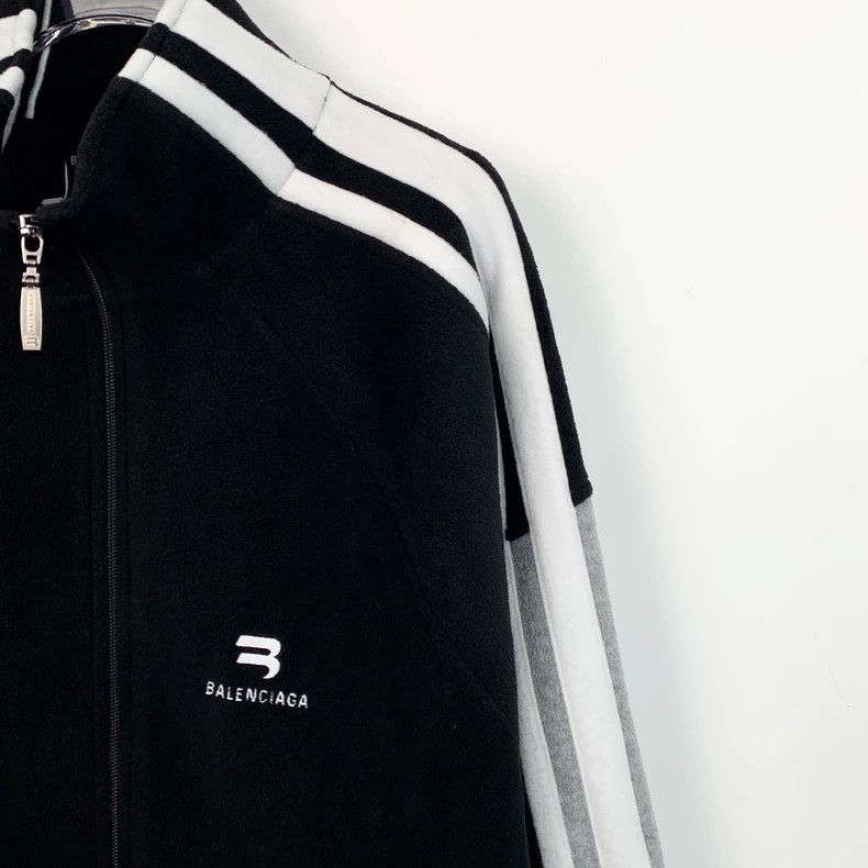 Other Balenciaga Black side-striped logo print stand-up neck zip Size US S / EU 44-46 / 1 - 3 Thumbnail