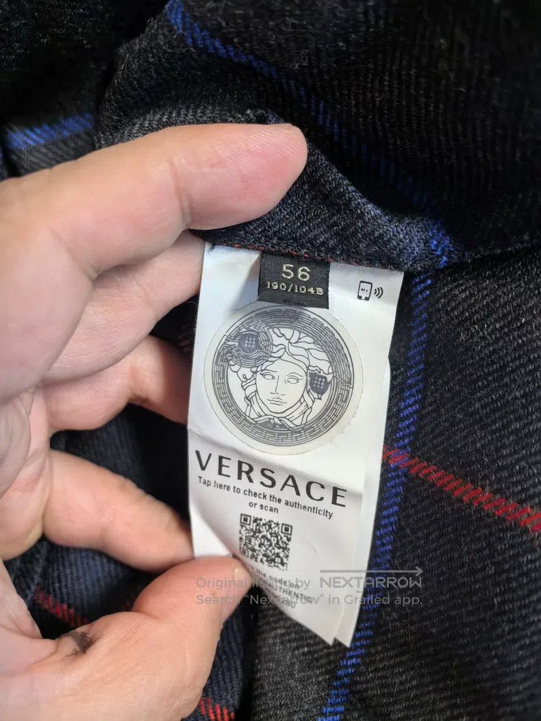 Versace Versace Wool patchwork shirt jacket trench coat Size US XXL / EU 58 / 5 - 6 Thumbnail