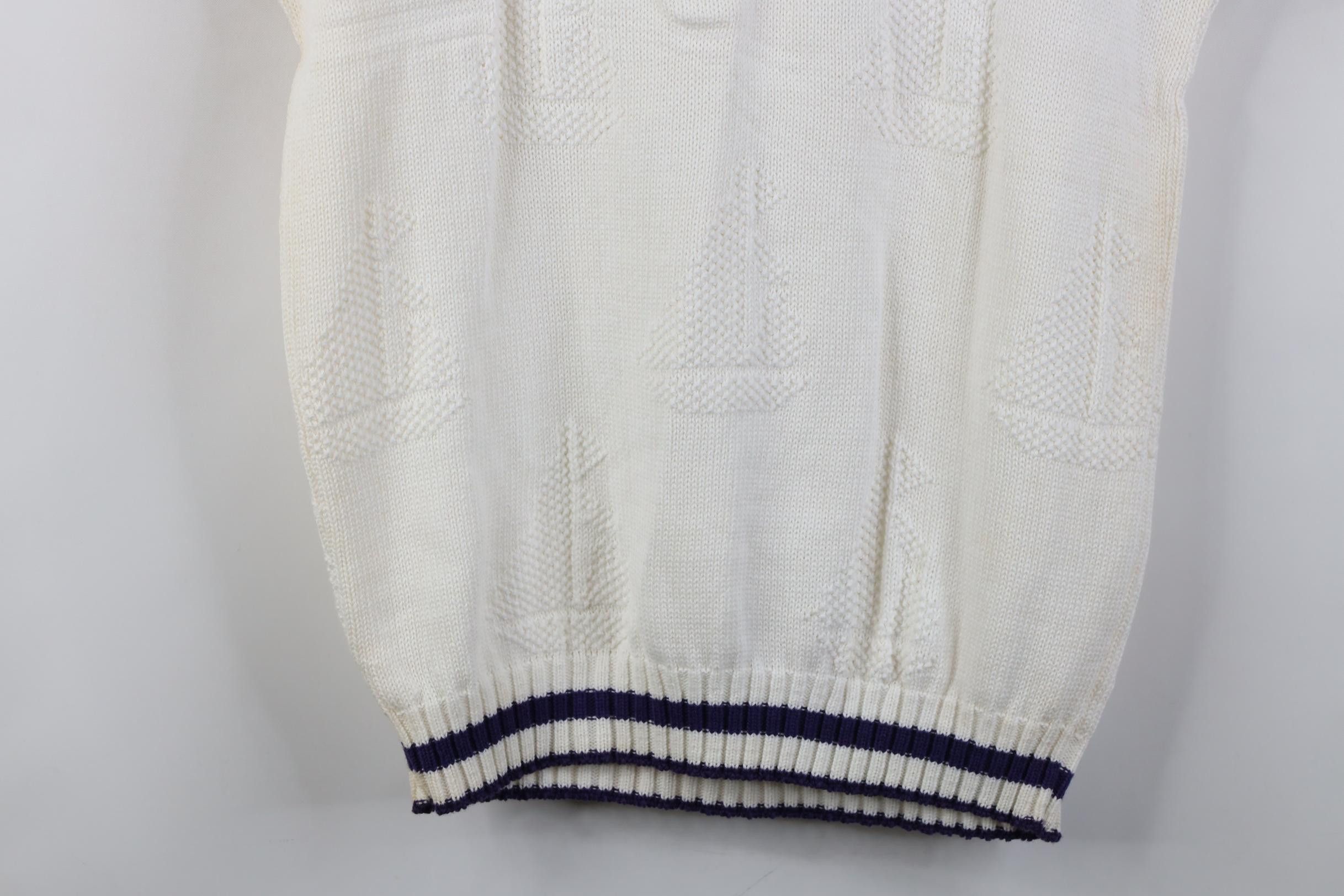 Vintage Deadstock Vintage 70s Streetwear Knit Sweater White USA Size M / US 6-8 / IT 42-44 - 13 Thumbnail