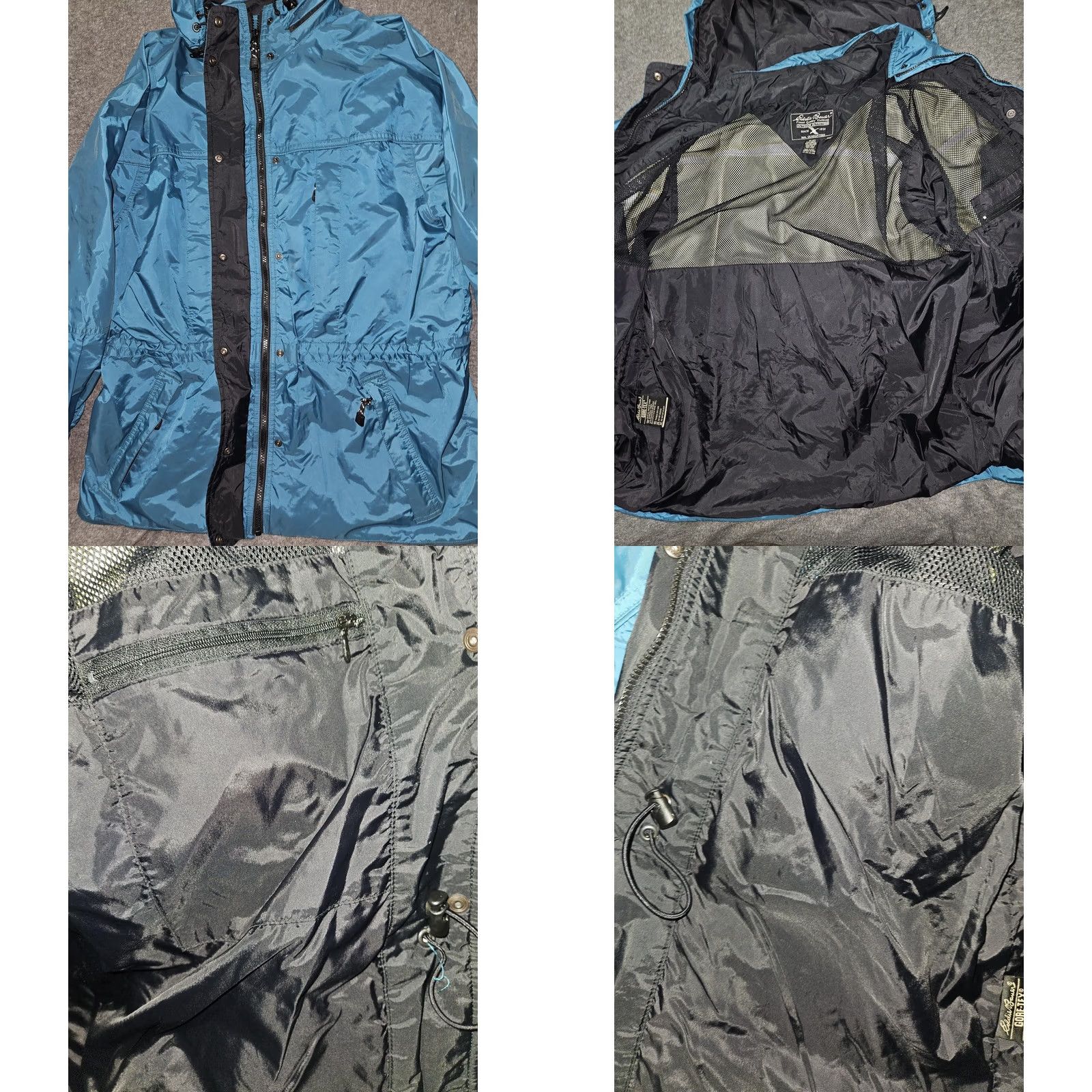 Eddie Bauer VINTAGE Eddie Bauer Jacket Womens XL Blue Gore Tex Hooded Parka Rain Coat 90s Size XL / US 12-14 / IT 48-50 - 8 Thumbnail