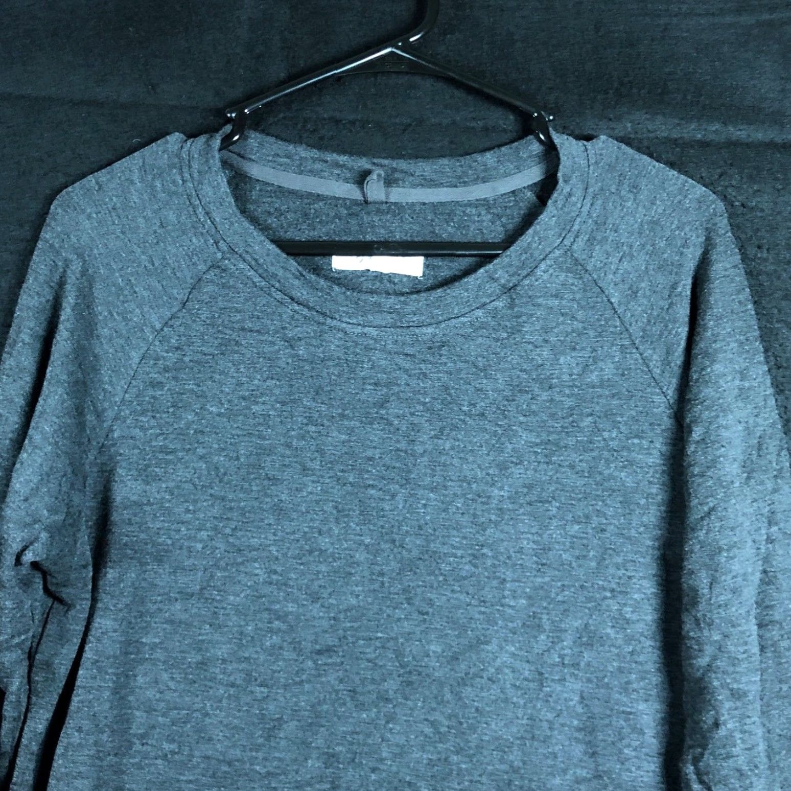 Lou & Grey Lou & Grey of Loft Womens Shirt Charcoal Crew Neck Long Sleeve Soft Stretch S Size S / US 4 / IT 40 - 2 Thumbnail