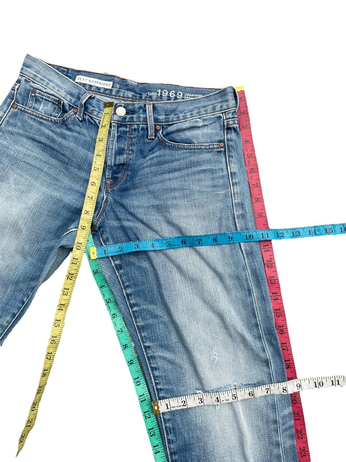 Gap GAP 1969 Distresed Selvedge Jeans Size 30" / US 8 / IT 44 - 15 Thumbnail