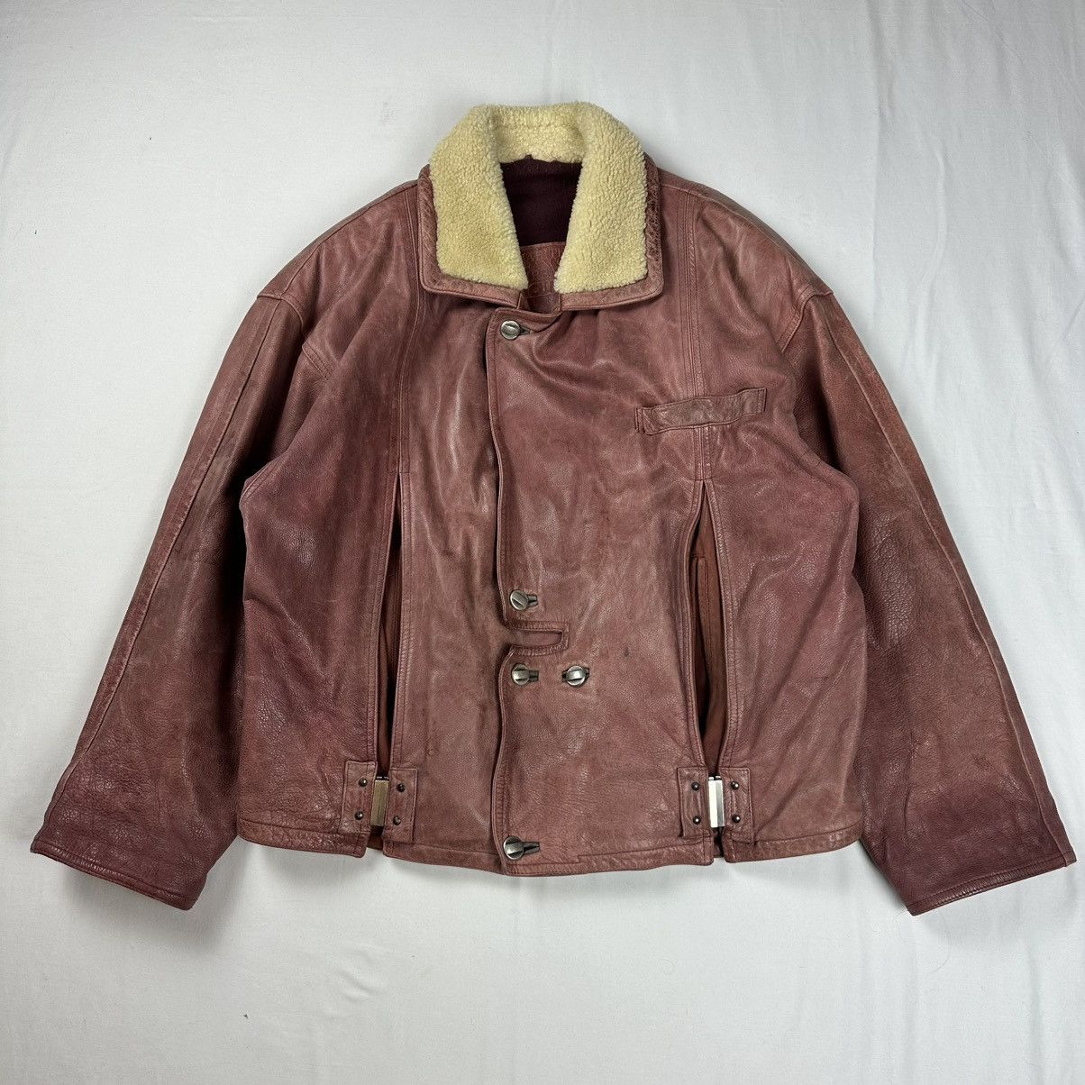 Marithe + Francois Girbaud Leather Jacket Ruffo (1990s)