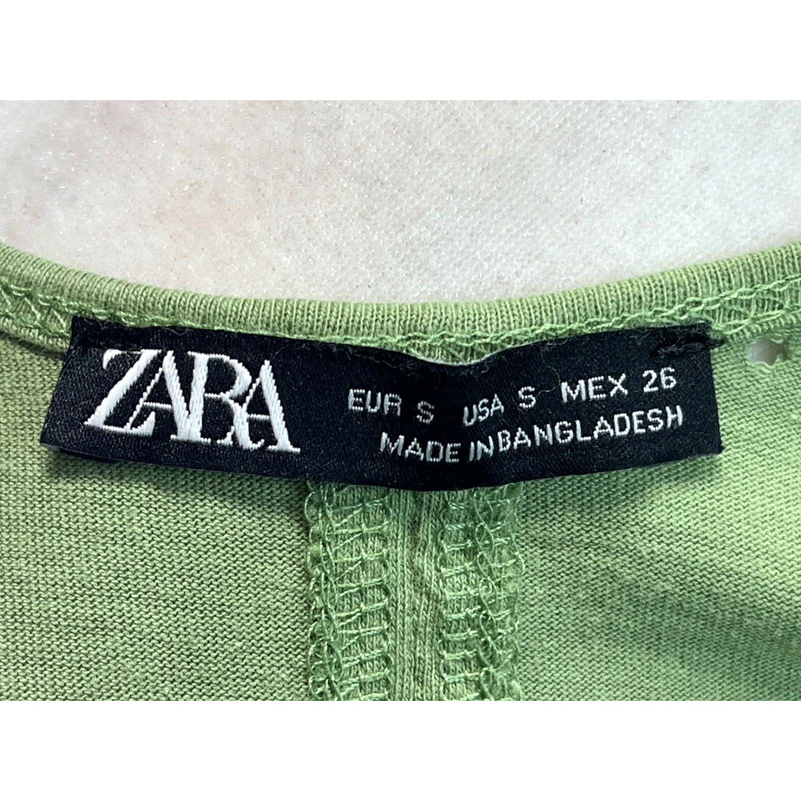 Zara Zara Ruffled Tank Midi Dress, Green, Adult Small, Women's Size S / US 4 / IT 40 - 7 Thumbnail