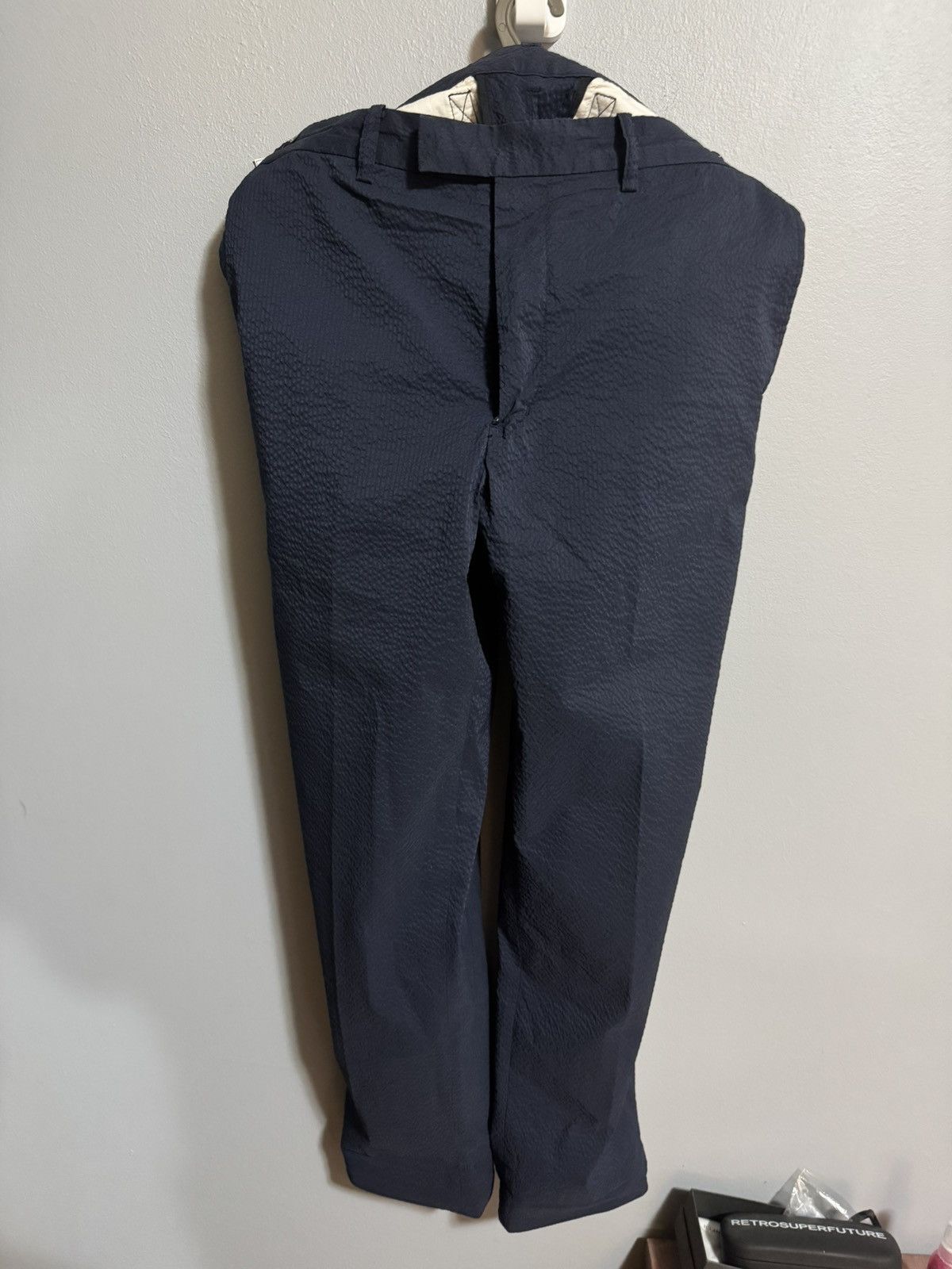 Beams Plus Beans Plus Blue/Navy Seersucker Pants (22S-BP240) Size US 31 - 1 Thumbnail