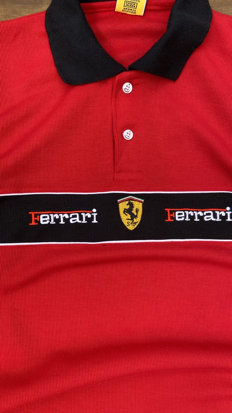 Ferrari 🟤 Vintage 90s Ferrari F1 Michael Schumacher 1996 Polo Shirt🟤 Size US L / EU 52-54 / 3 - 5 Thumbnail