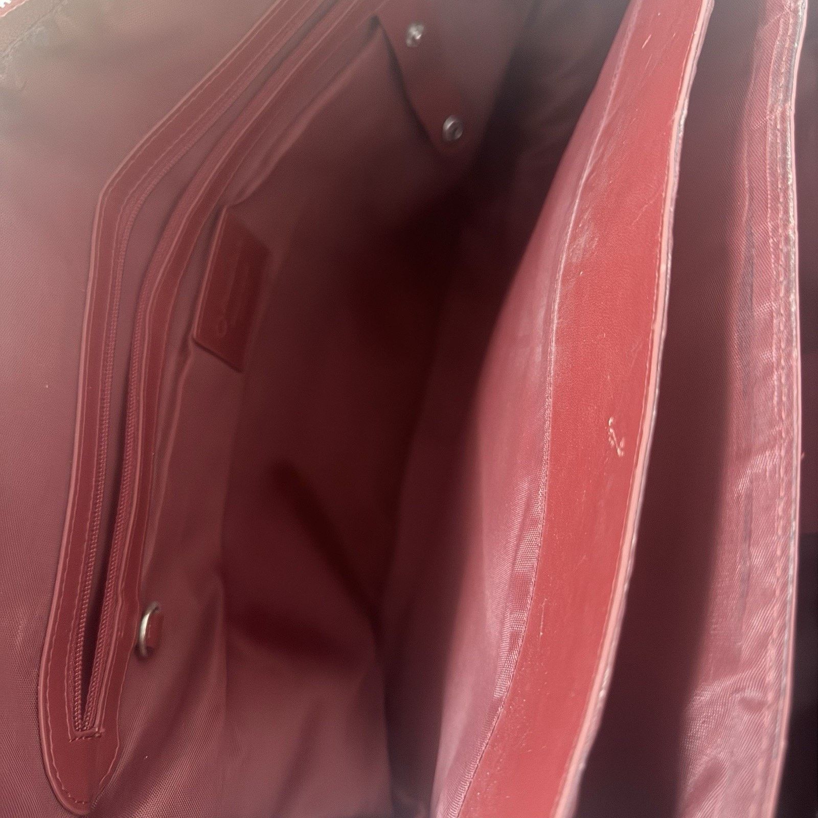 Other Franklin Covey Leather Bag Red Expandable Briefcase Laptop Size ONE SIZE - 7 Thumbnail