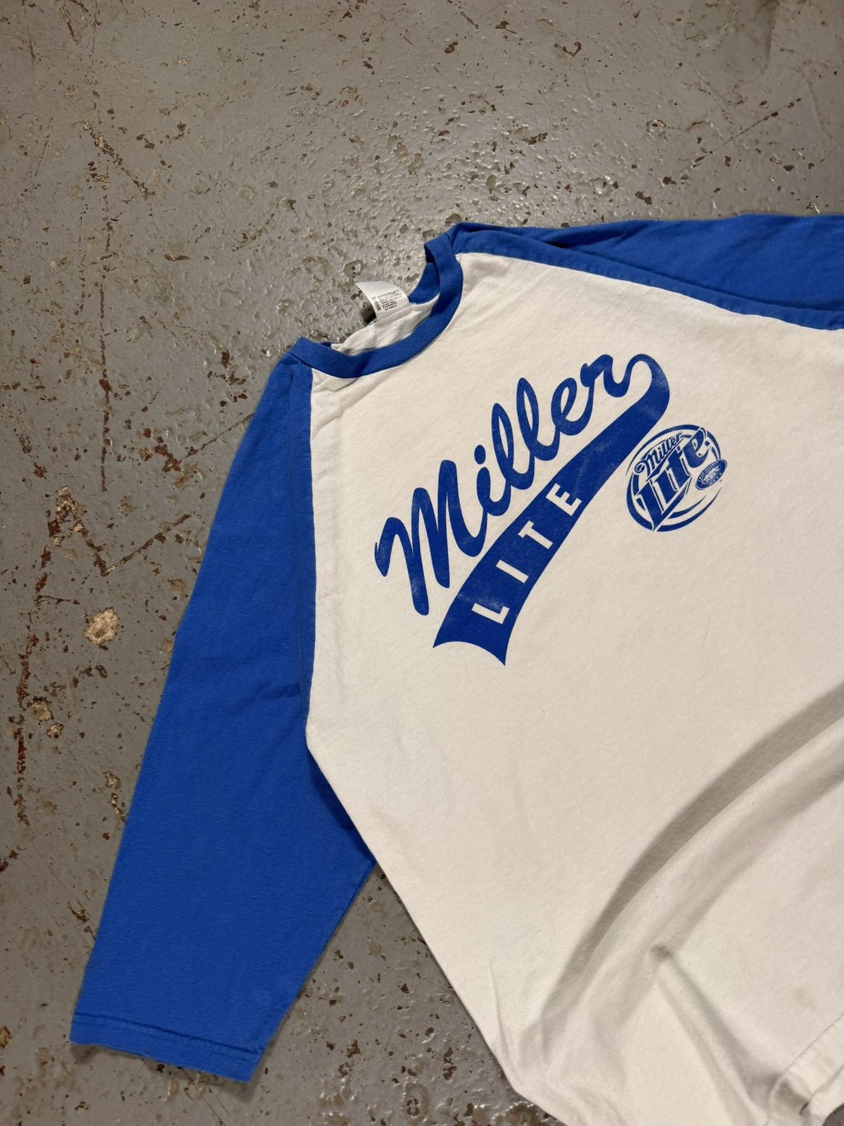 Other Vintage Miller Lite Third Sleeve 70s Style Tee Size US L / EU 52-54 / 3 - 3 Thumbnail