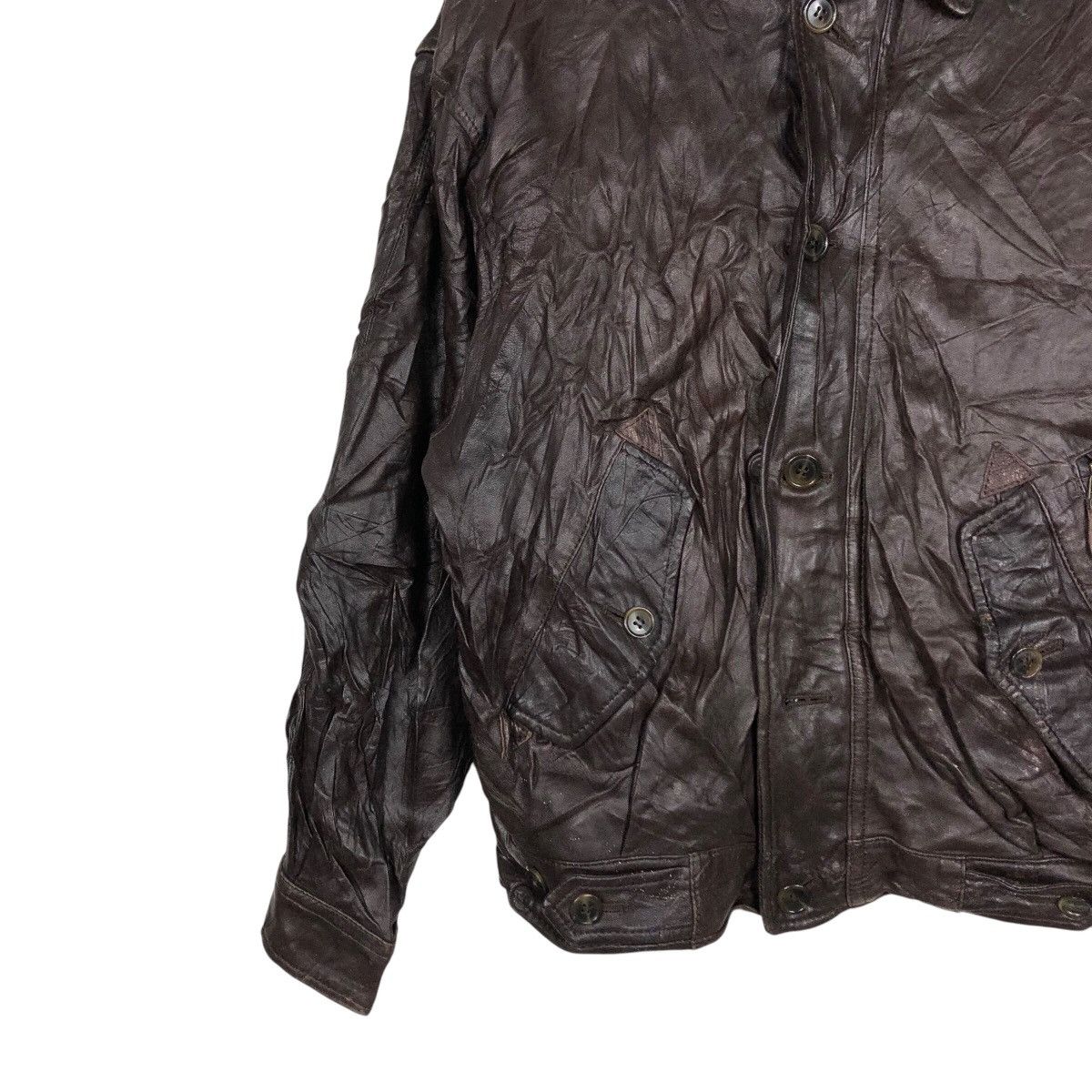 Japanese Brand 📌Vintage Leather Jacket Intermezzo Blanket Issey Miyake Size US L / EU 52-54 / 3 - 5 Thumbnail