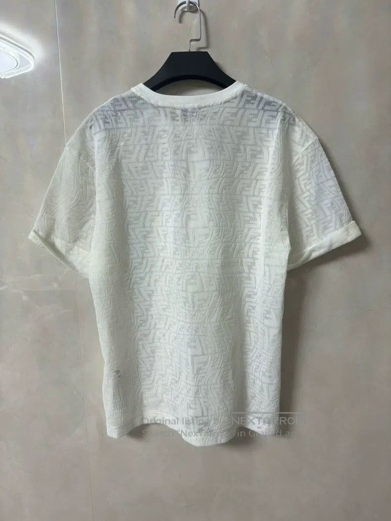 Fendi Fendi White Cutout Monogram Printed Short Sleeve Size S / US 4 / IT 40 - 2 Thumbnail
