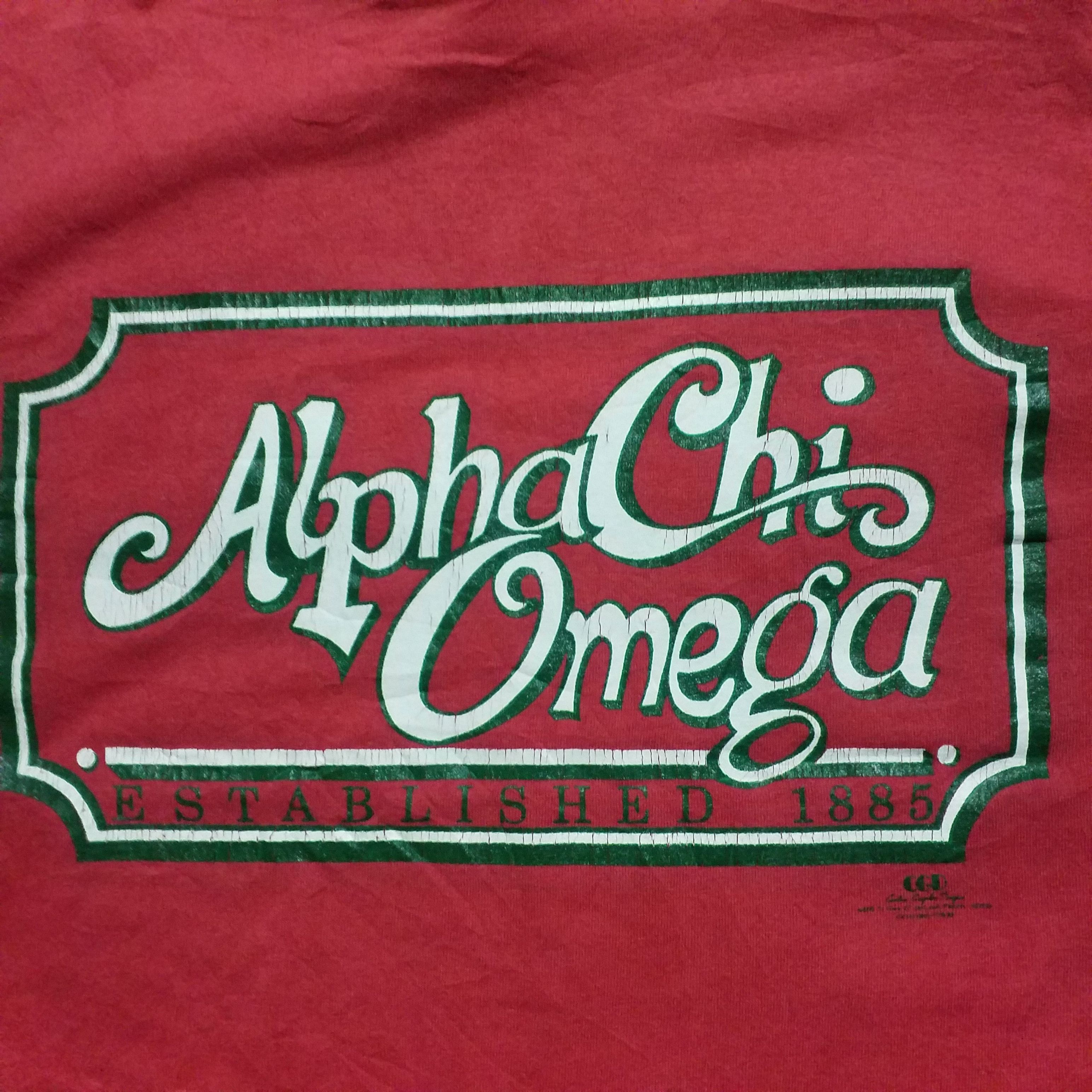 Hanes × Vintage VINTAGE SINGLE STITCH ALPHA CHI OMEGA 92 Size US L / EU 52-54 / 3 - 2 Thumbnail