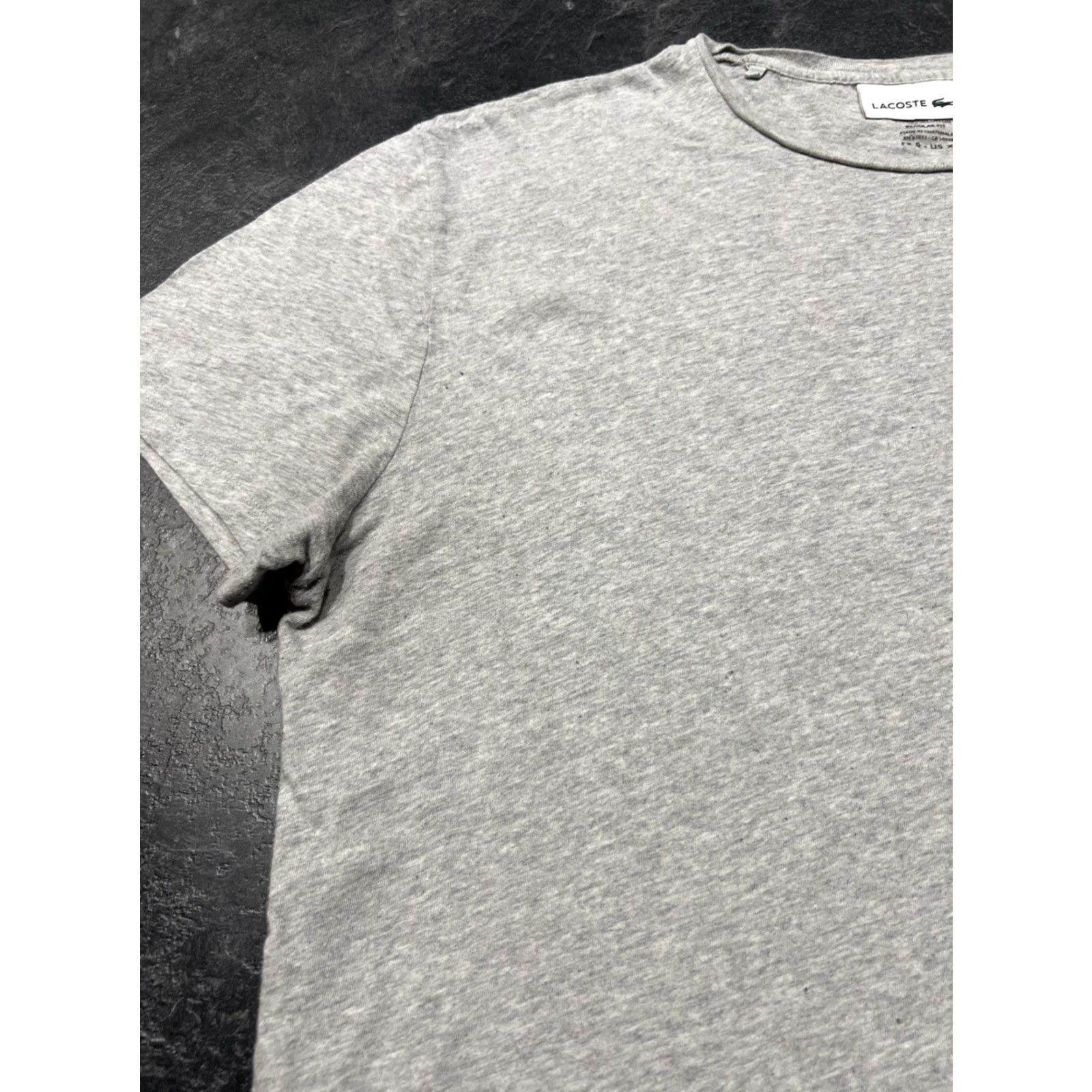Lacoste LACOSTE T-SHIRT Gray XL Crew Neck Short Sleeve Cotton Knit Embroidered All Seasons Men Regular Decade Animals Size US XL / EU 56 / 4 - 5 Thumbnail