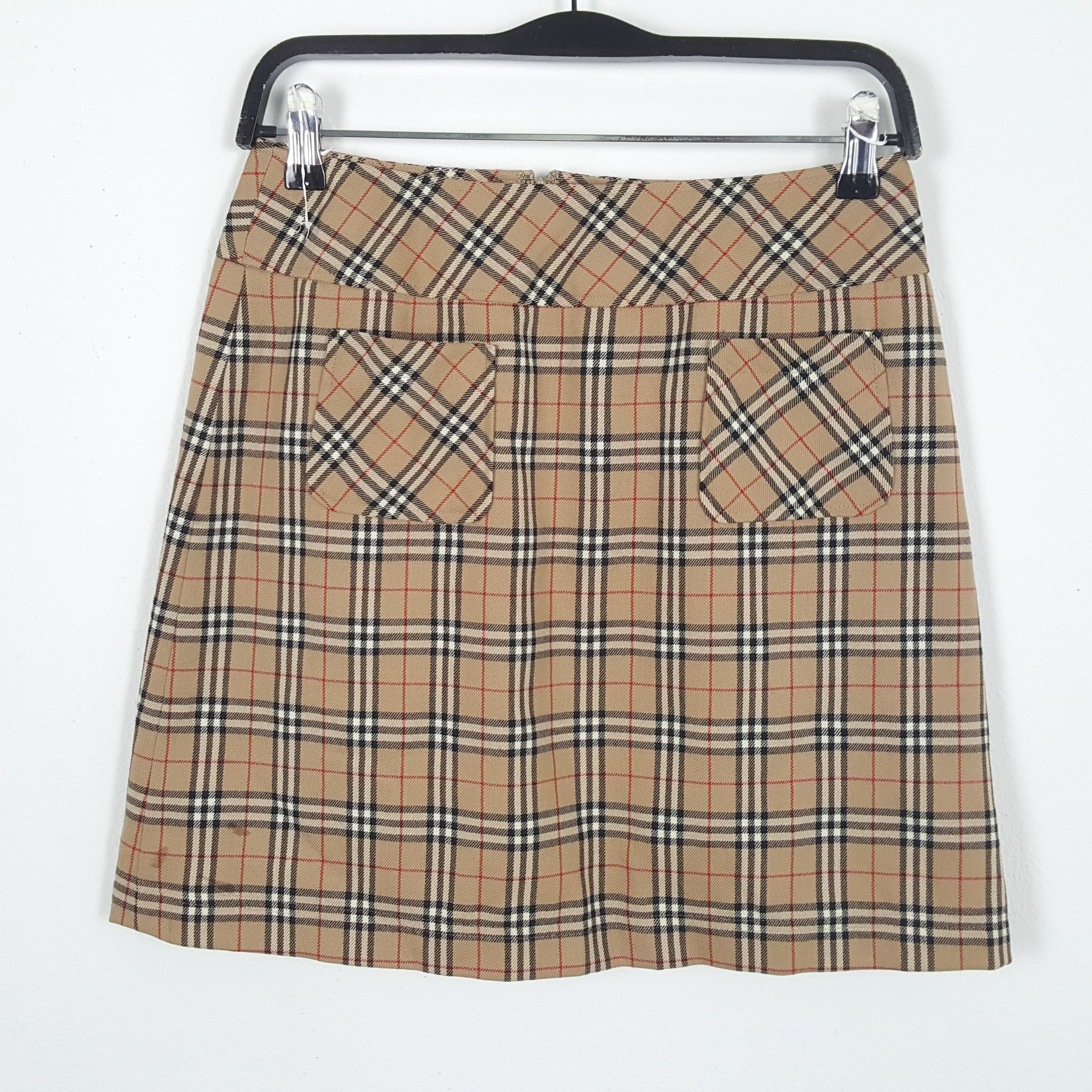 Burberry × Vintage BURBERRY LONODN Luxury Brand Nova Check Design Skirt Size 26" / US 2 / IT 38 - 1 Thumbnail