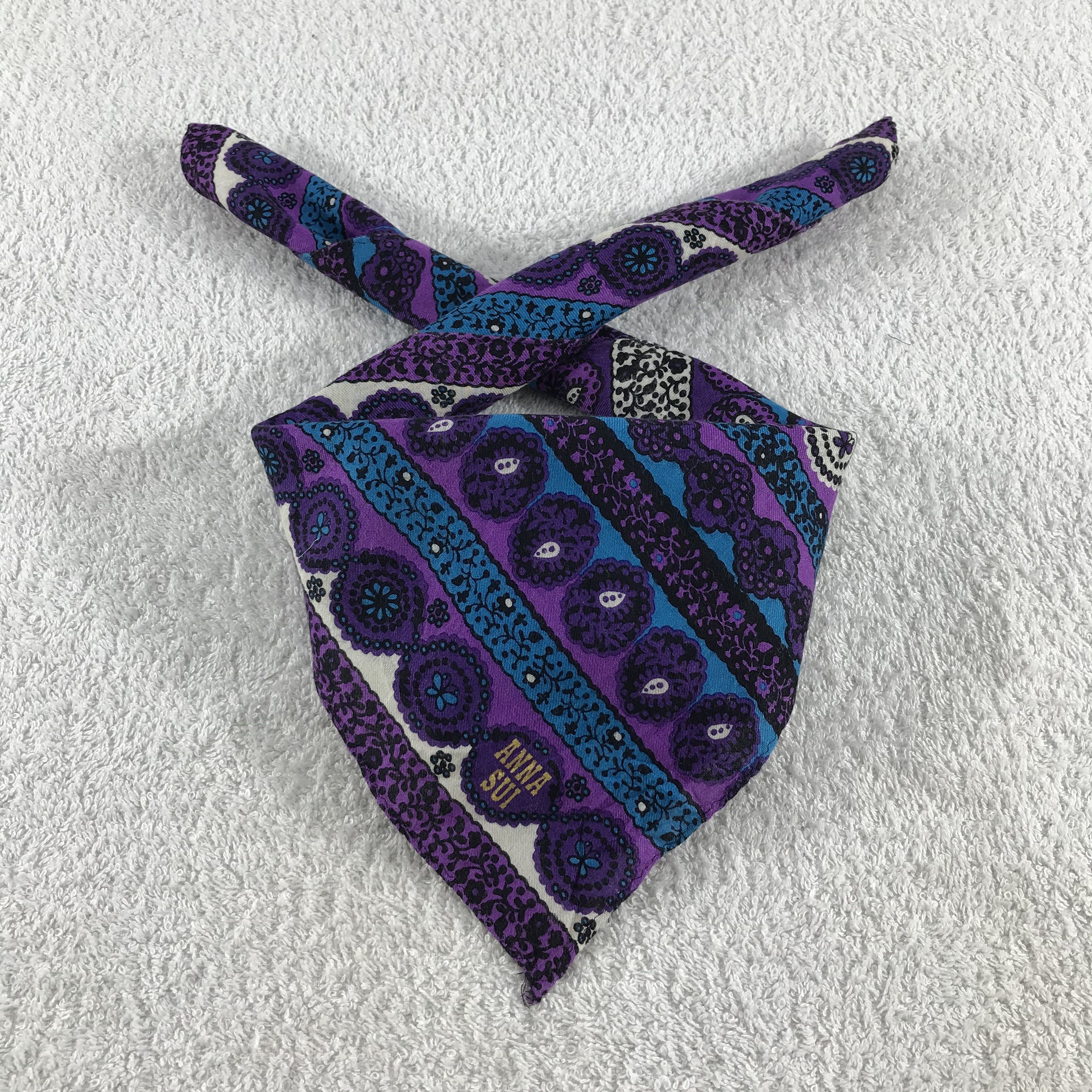 Anna Sui × Vintage Anna Sui Bandana / Handkerchief / Neckerchief - S049 Size ONE SIZE - 3 Thumbnail