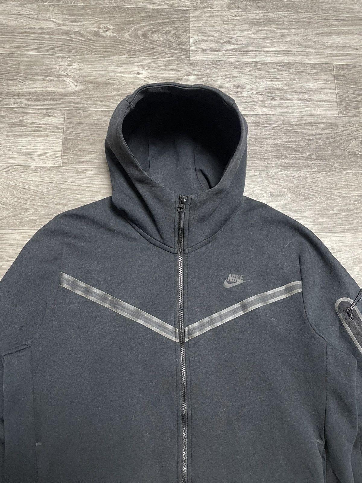 Nike Nike Tech Fleece Black Zip-Up Hoodie Size US L / EU 52-54 / 3 - 2 Thumbnail