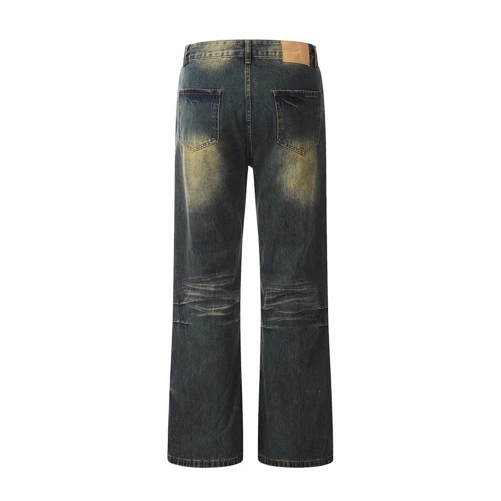 Japanese Brand × Jean American retro washed distressed split stitching jeans Size US 32 / EU 48 - 2 Thumbnail