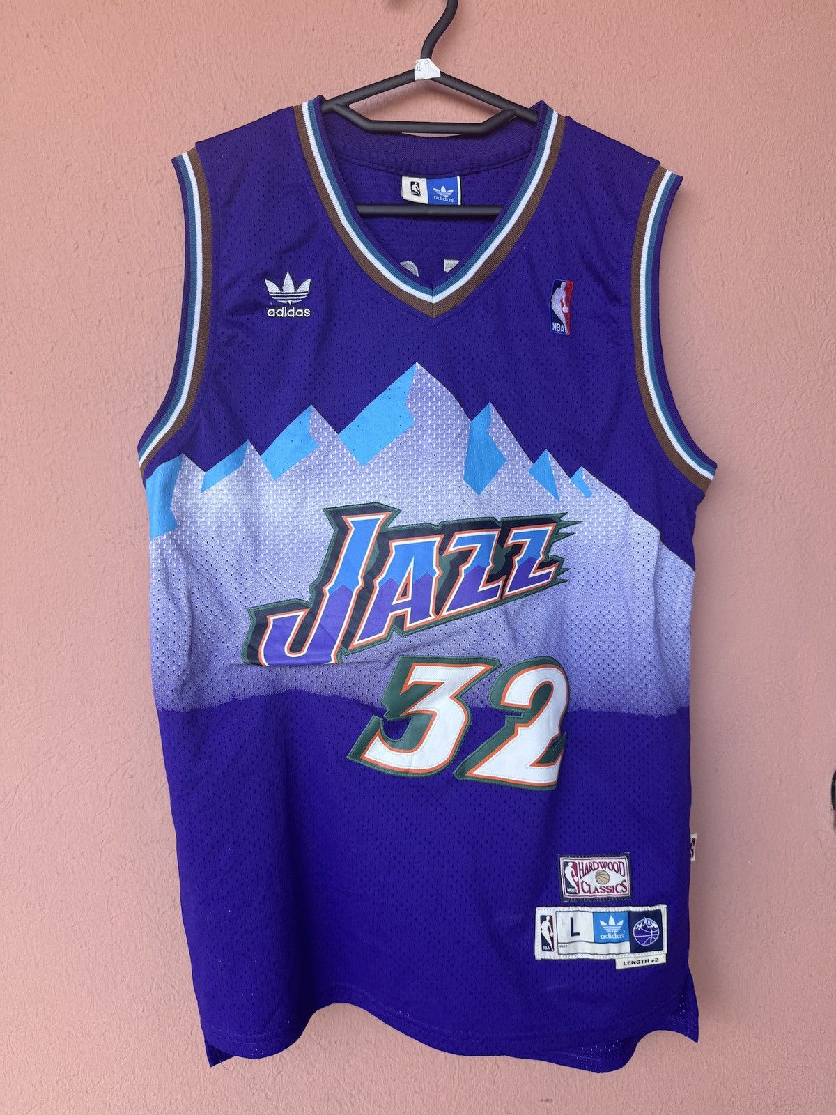 Adidas Maillot NBA Utah Jazz Karl Malone #32 Hardwood Classics Size US L / EU 52-54 / 3 - 1 Thumbnail