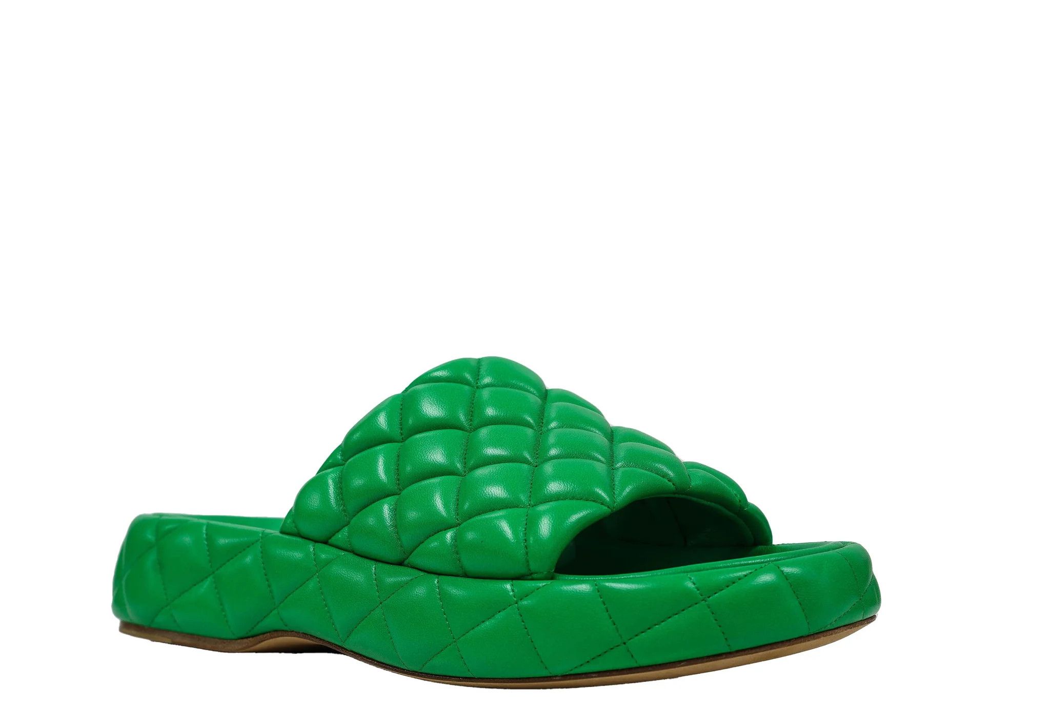 Bottega Veneta o1bcso1str0924 Padded Flat Sandals in Parakeet Size US 11 / IT 41 - 4 Thumbnail