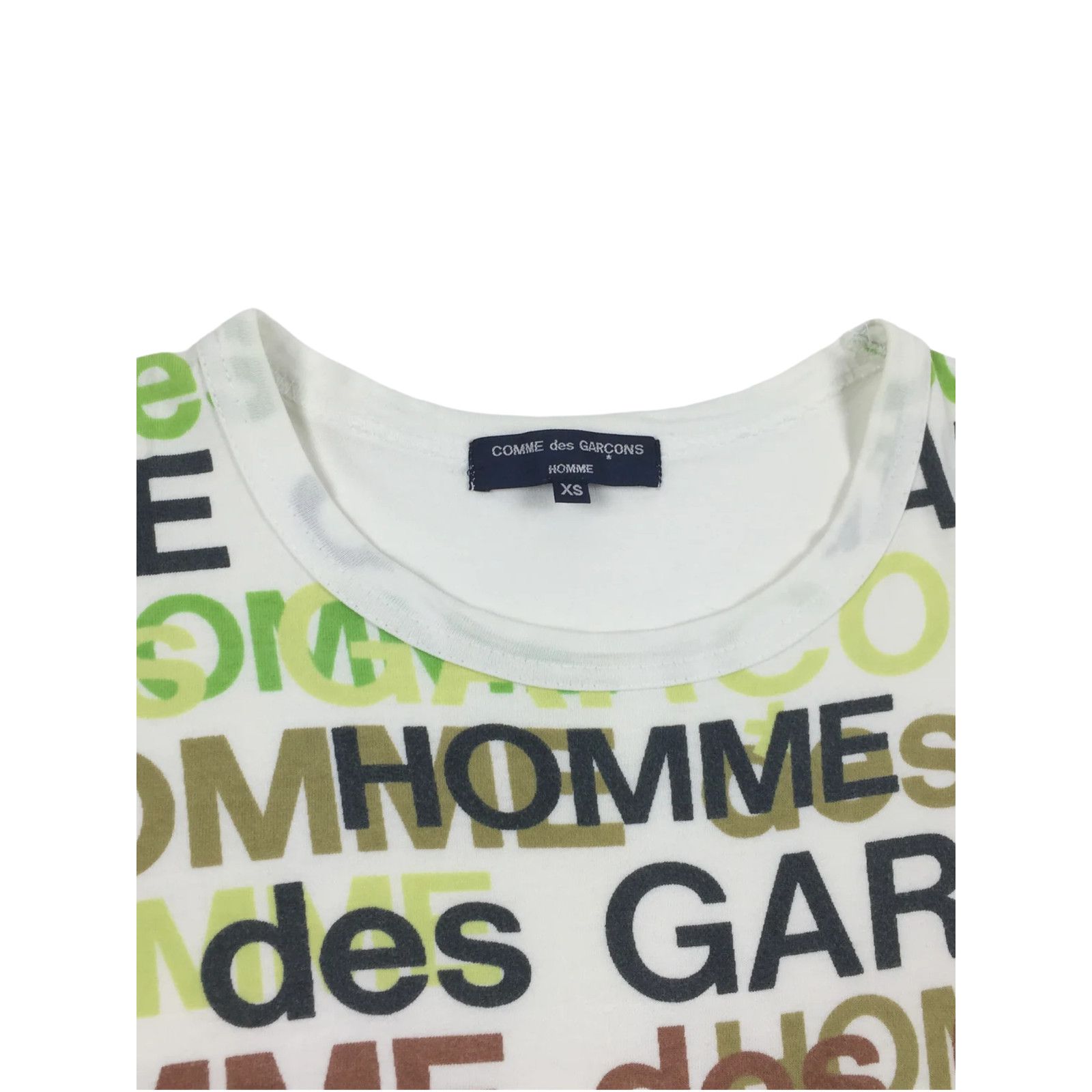 Comme des Garcons COMMEdesGARÇONS Homme Green White Tee Size US S / EU 44-46 / 1 - 3 Thumbnail