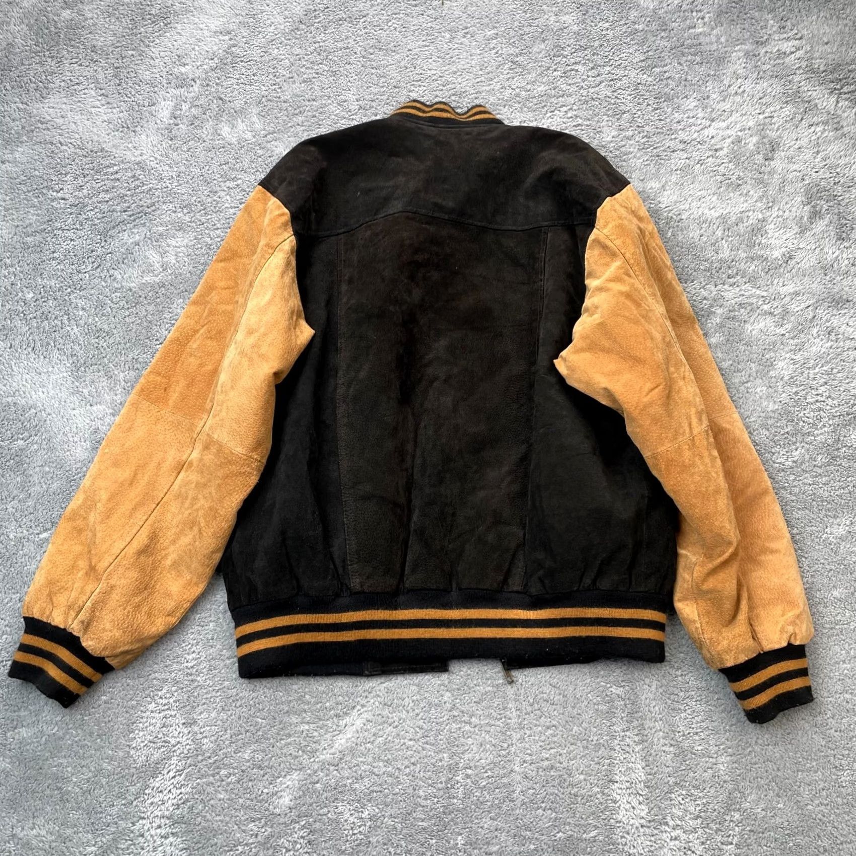 Vintage VINTAGE Oscar Piel Jacket Men S Leather Varsity Coat Bomber Full Zip Lined Black Size US S / EU 44-46 / 1 - 7 Thumbnail
