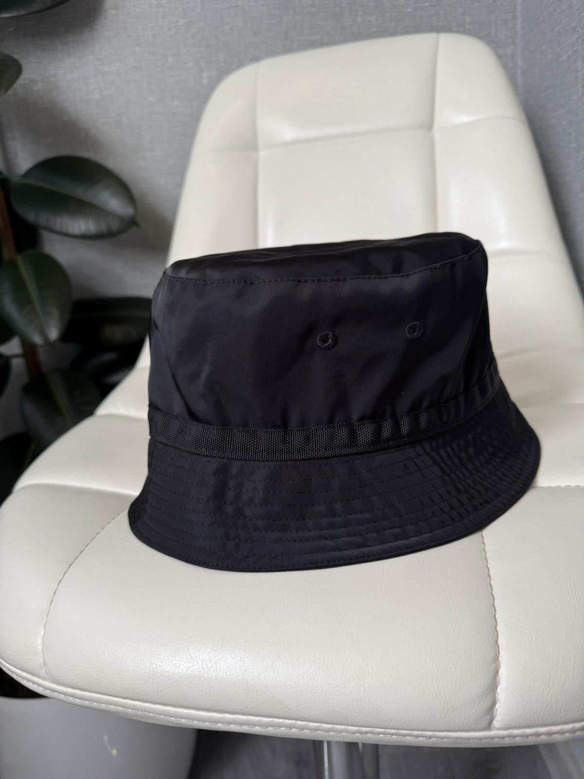 Prada Prada Nylon Bucket Hat Black Panama With Logo Made in Italy Size ONE SIZE - 10 Thumbnail