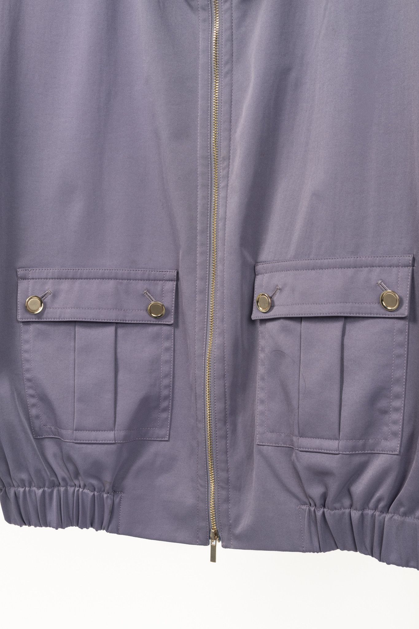 St. John St. John PF/12 Purple Mock-Neck Blouson Jacket Size L / US 10 / IT 46 - 8 Thumbnail