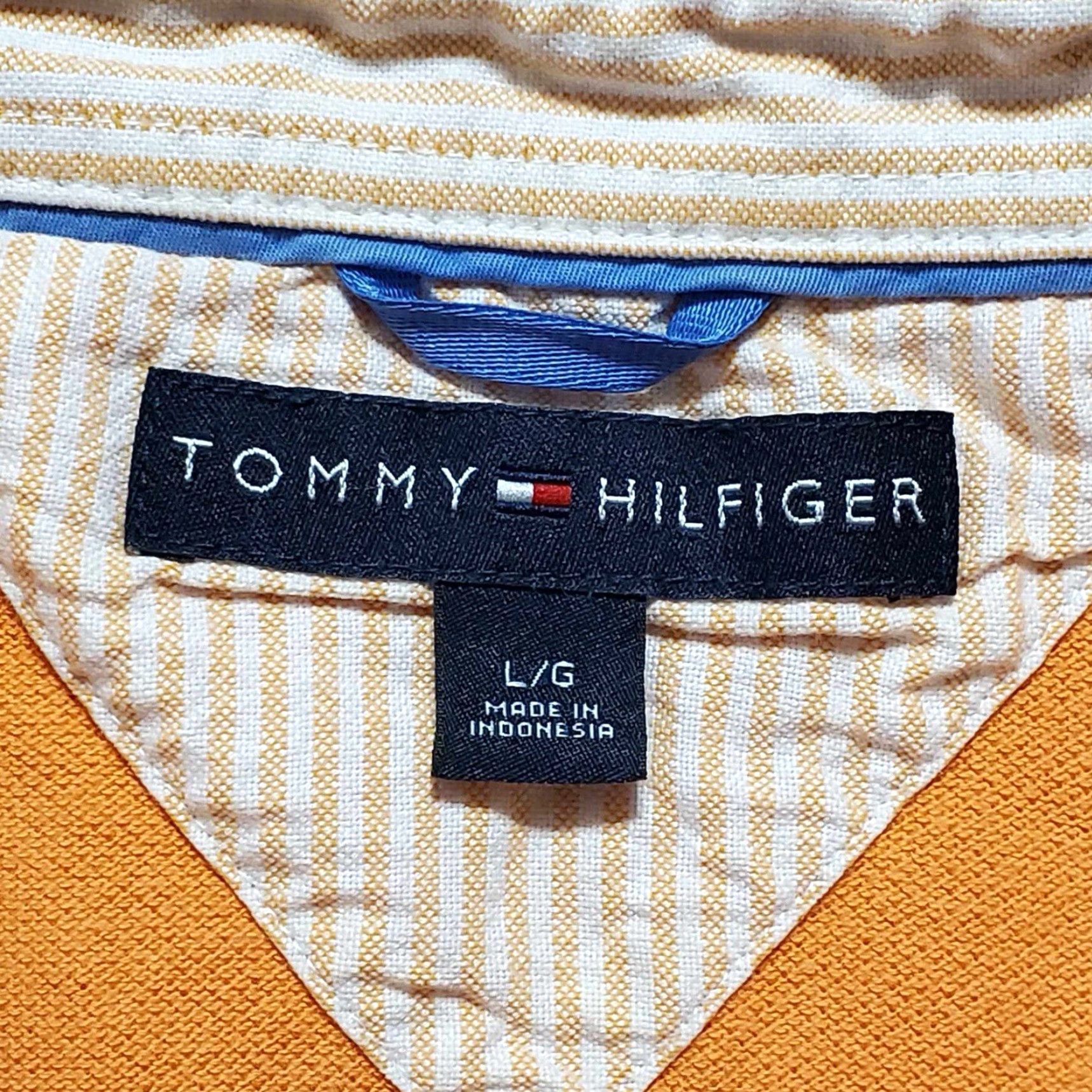 Tommy Hilfiger VINTAGE Tommy Hilfiger Polo Shirt Mens Large Orange 90s Short Sleeve Rugby Polo Shirt Mens Orange L Size US L / EU 52-54 / 3 - 2 Thumbnail