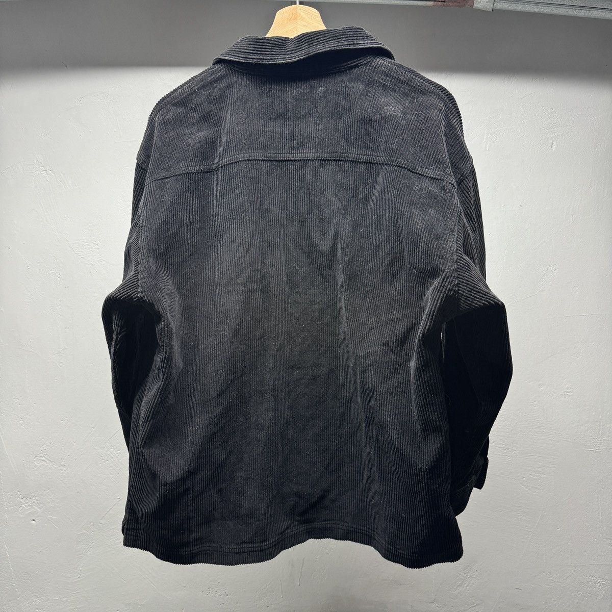 Vintage Faded Black Corduroy Zip Up Shirt Jacket Grunge Skater Band Size US M / EU 48-50 / 2 - 2 Thumbnail