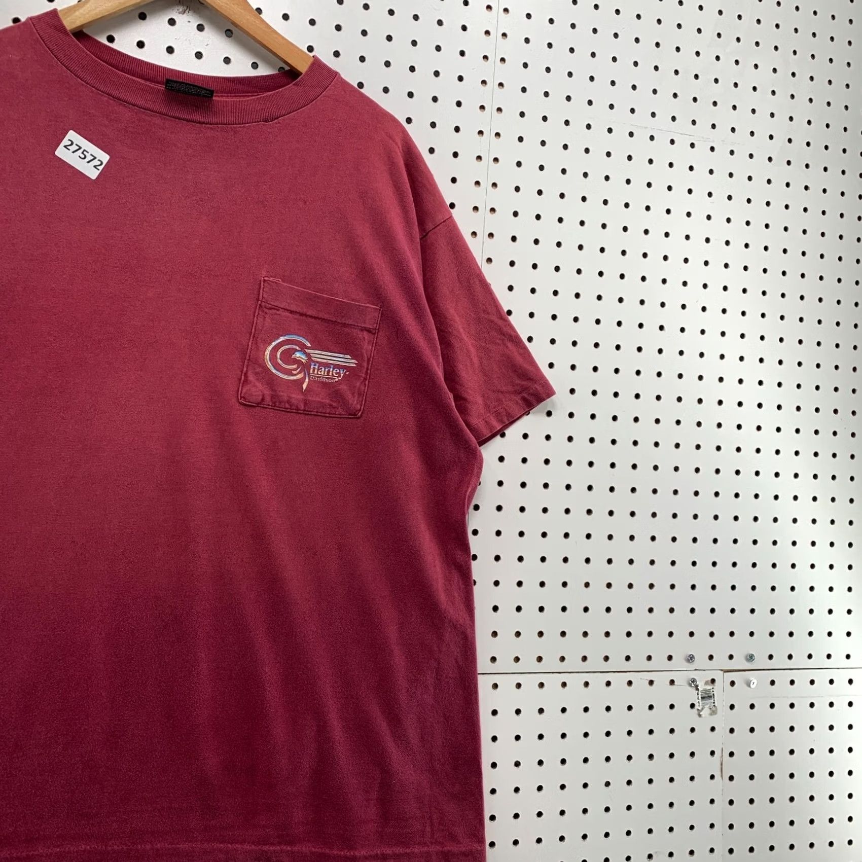 Harley Davidson Vintage Harley Davidson Shirt XL Red Pocket Single Stitch Motorcyle 90s 25x28.5 Size US XL / EU 56 / 4 - 5 Thumbnail